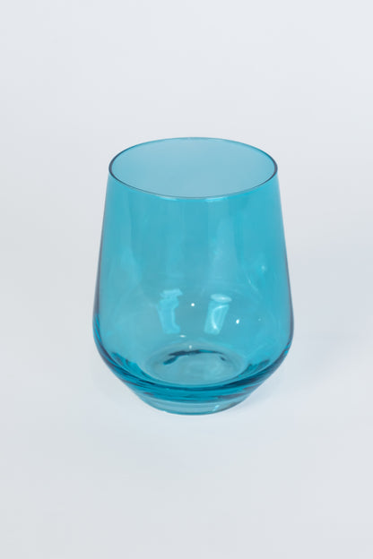 Estelle Colored Wine Stemless - Set of 6 {Ocean Blue}