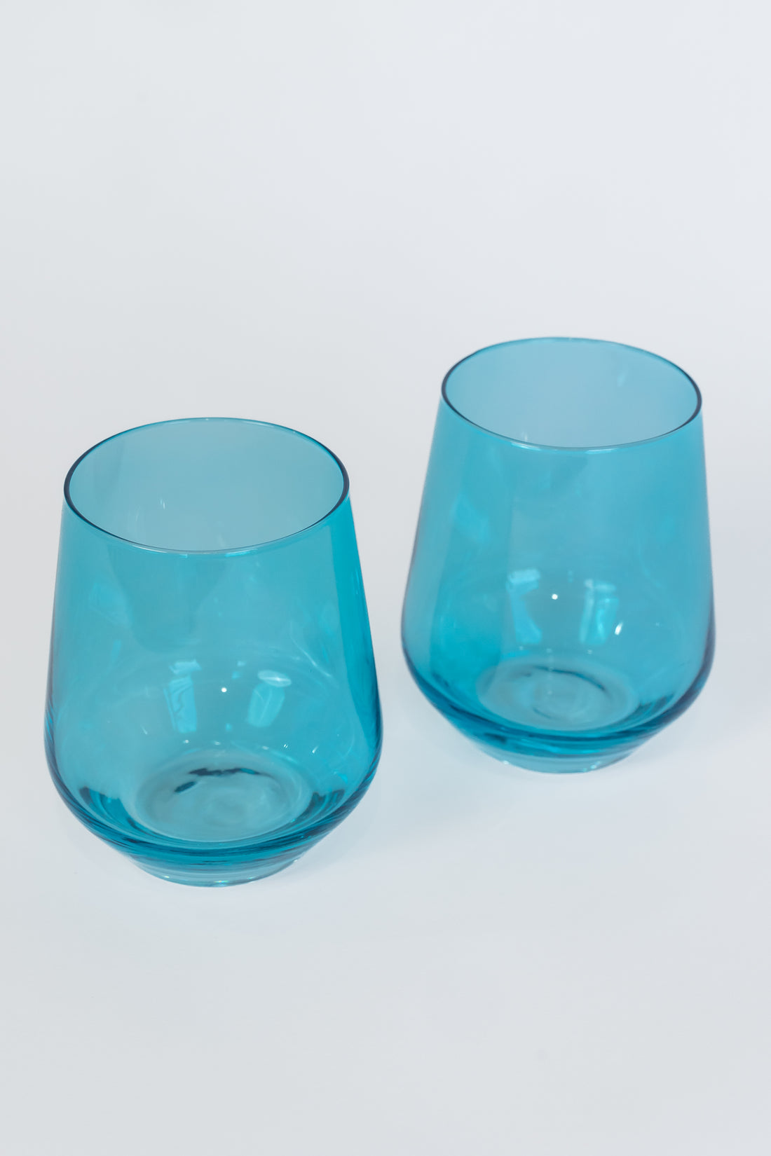 Estelle Colored Wine Stemless - Set of 2 {Ocean Blue}