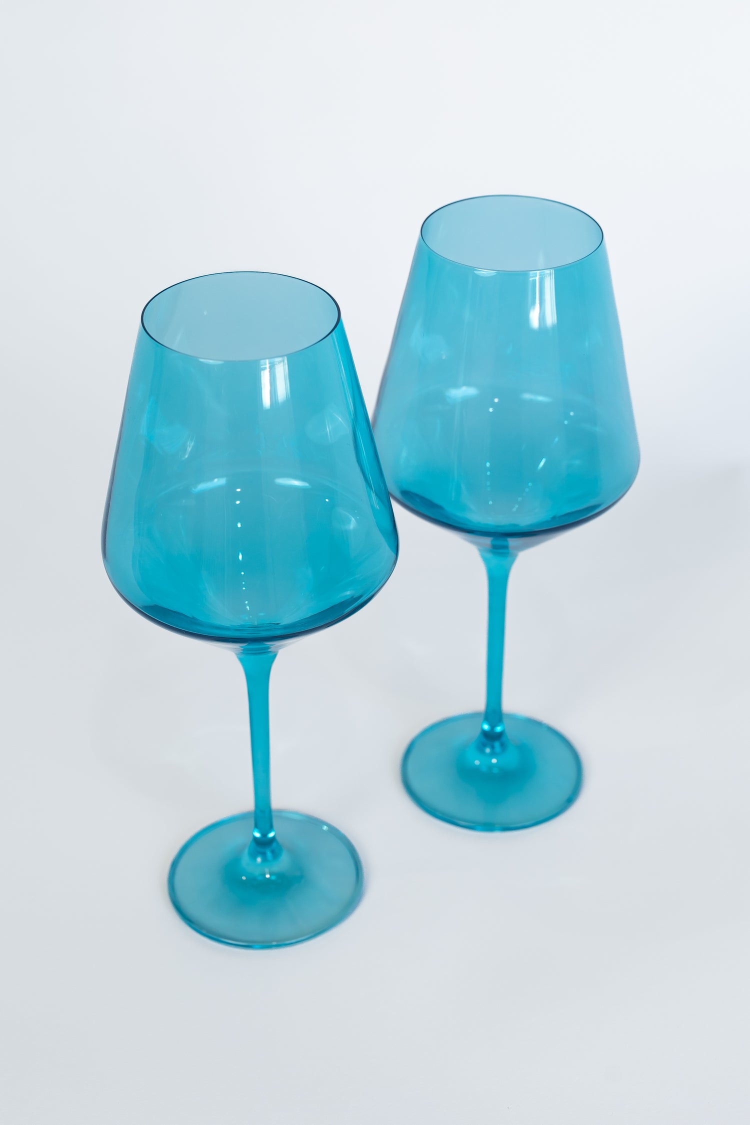 Estelle Colored Wine Stemware - Set of 2 {Ocean Blue}