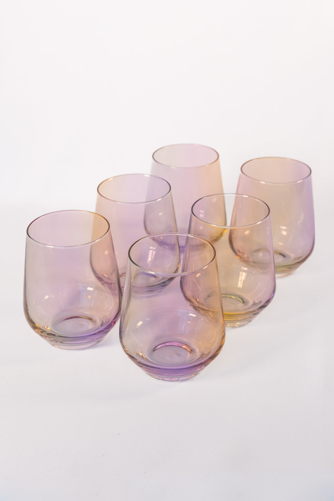 Estelle Colored Wine Stemless - Set of 6 {Iridescent}