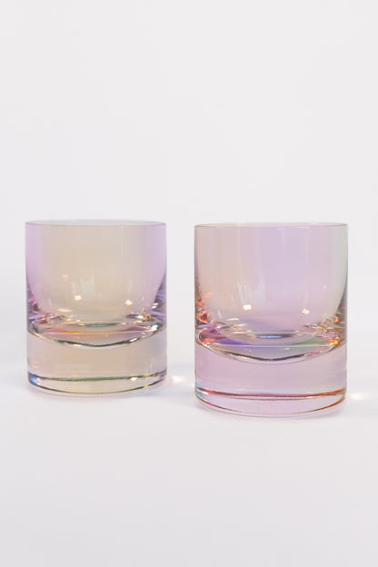 Estelle Colored Rocks Glass - Set of 2 {Iridescent}