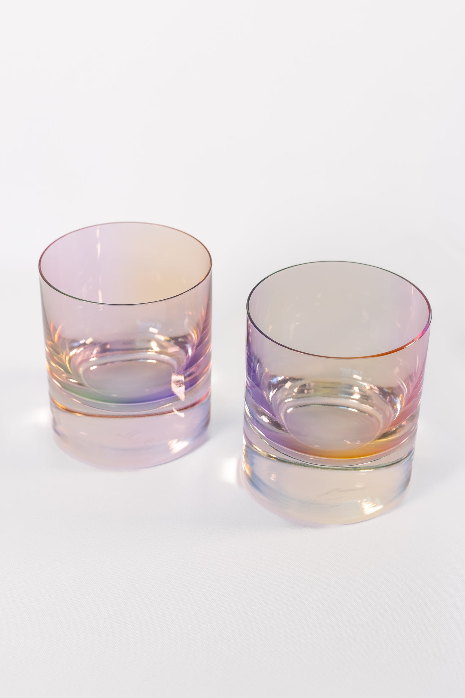 Estelle Colored Rocks Glass - Set of 2 {Iridescent}