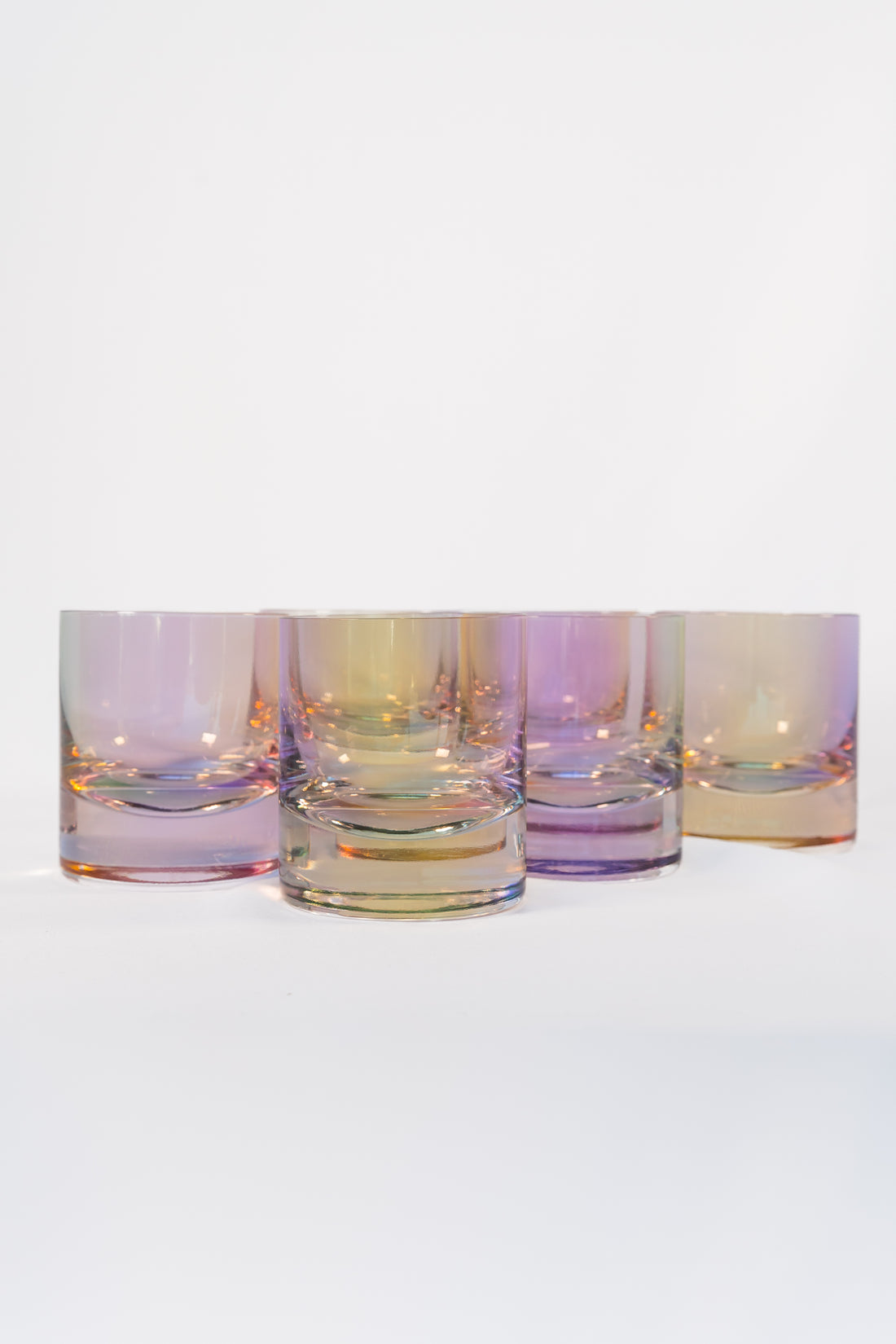 Estelle Colored Rocks Glass - Set of 6 {Iridescent}