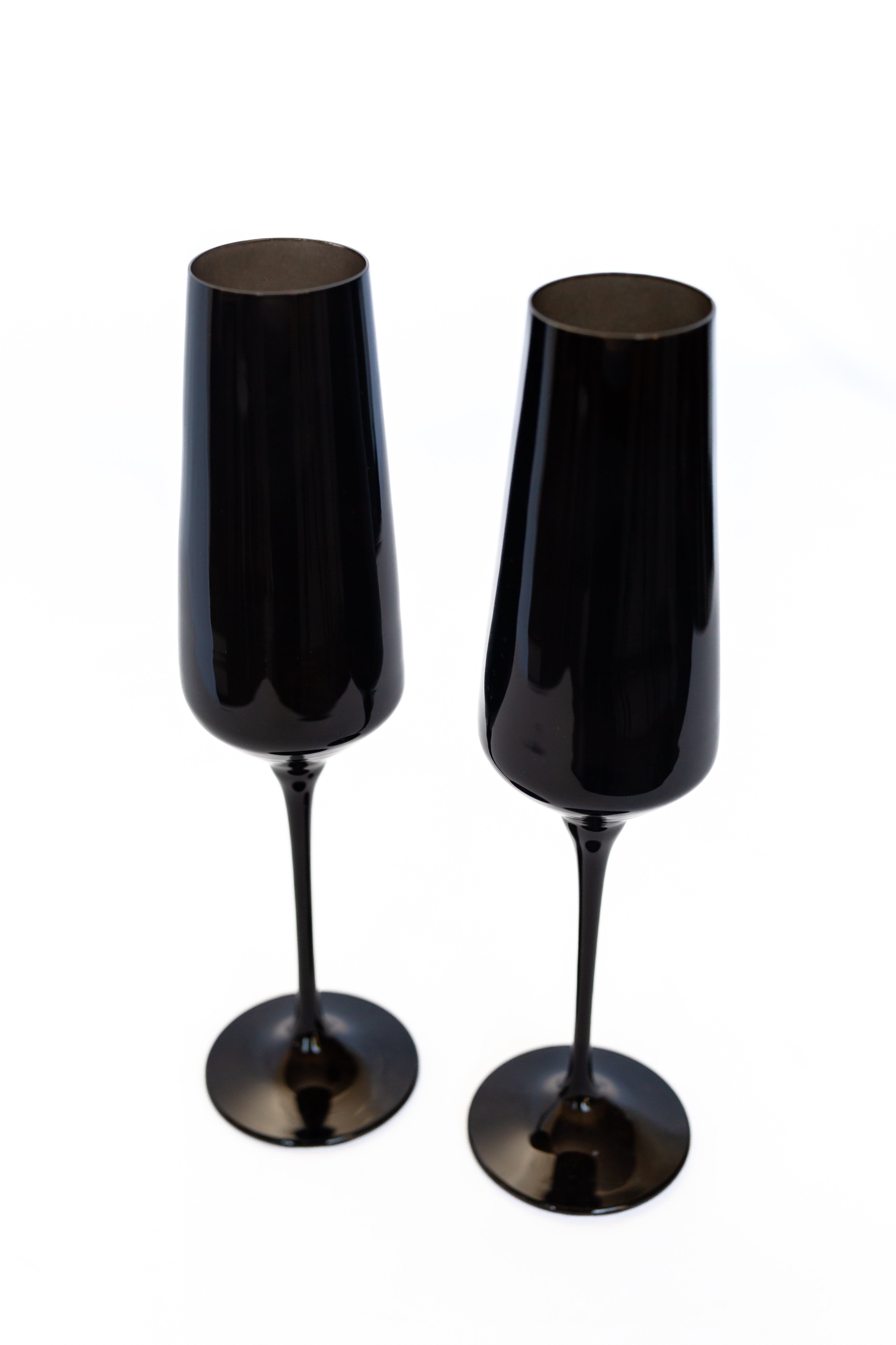 Estelle Colored Champagne Flute - Set of 6 {Black}