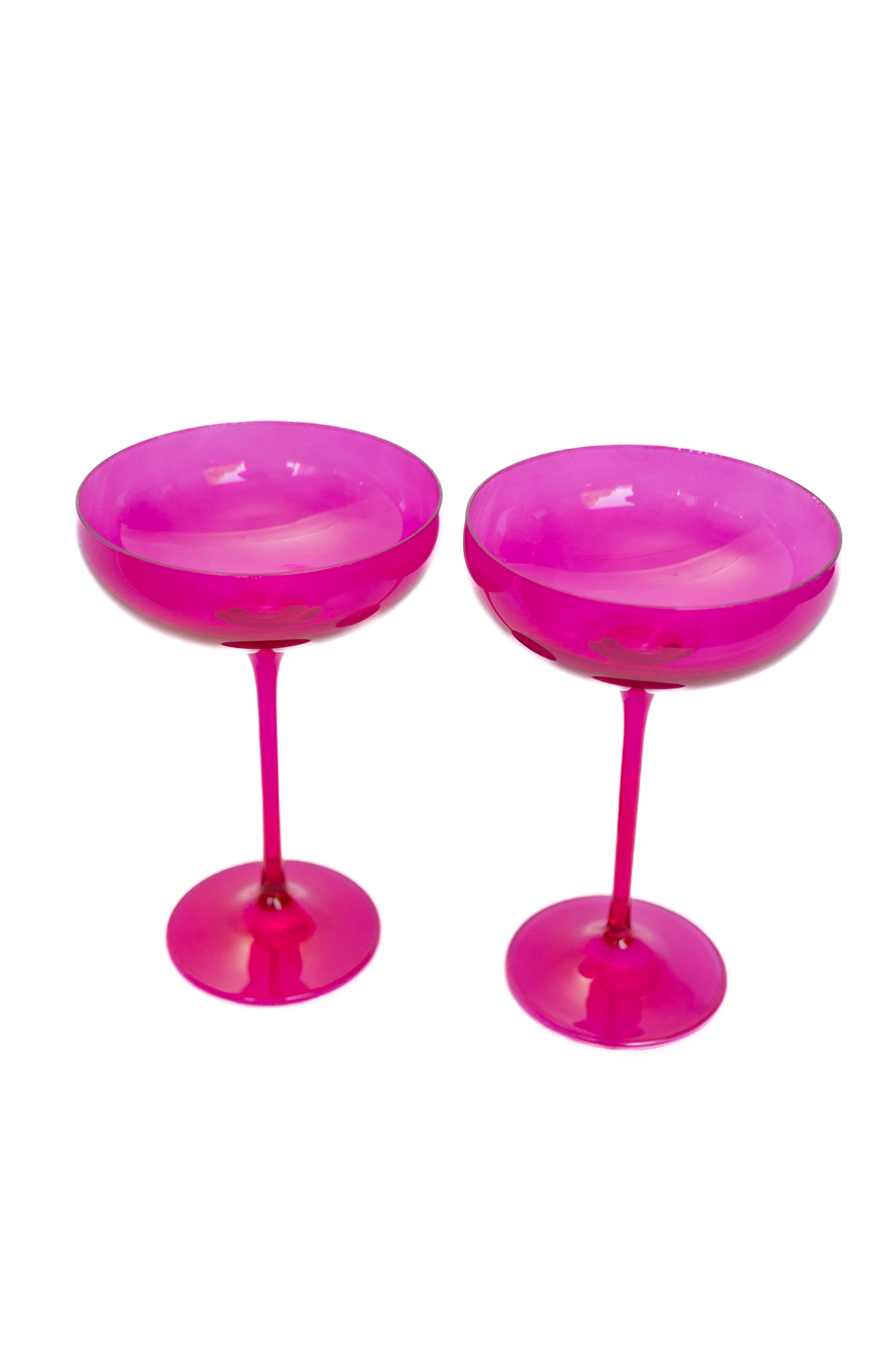 Estelle Colored Champagne Coupe Stemware - Set of 2 {Viva Magenta (Our Fuchsia)}