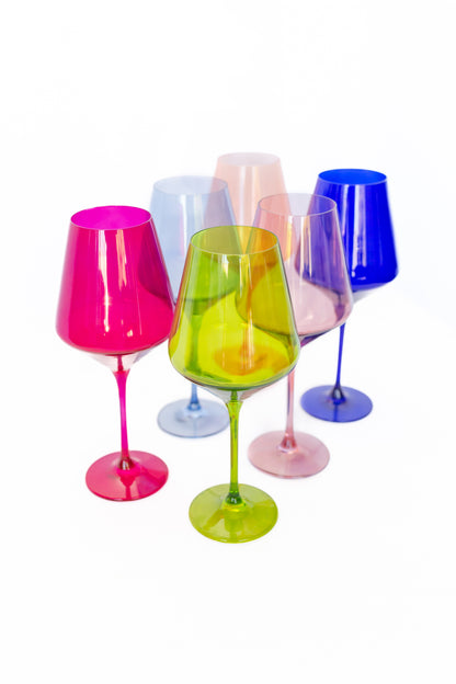 Estelle Colored Wine Stemware - Set of 6 {Mixed Set}