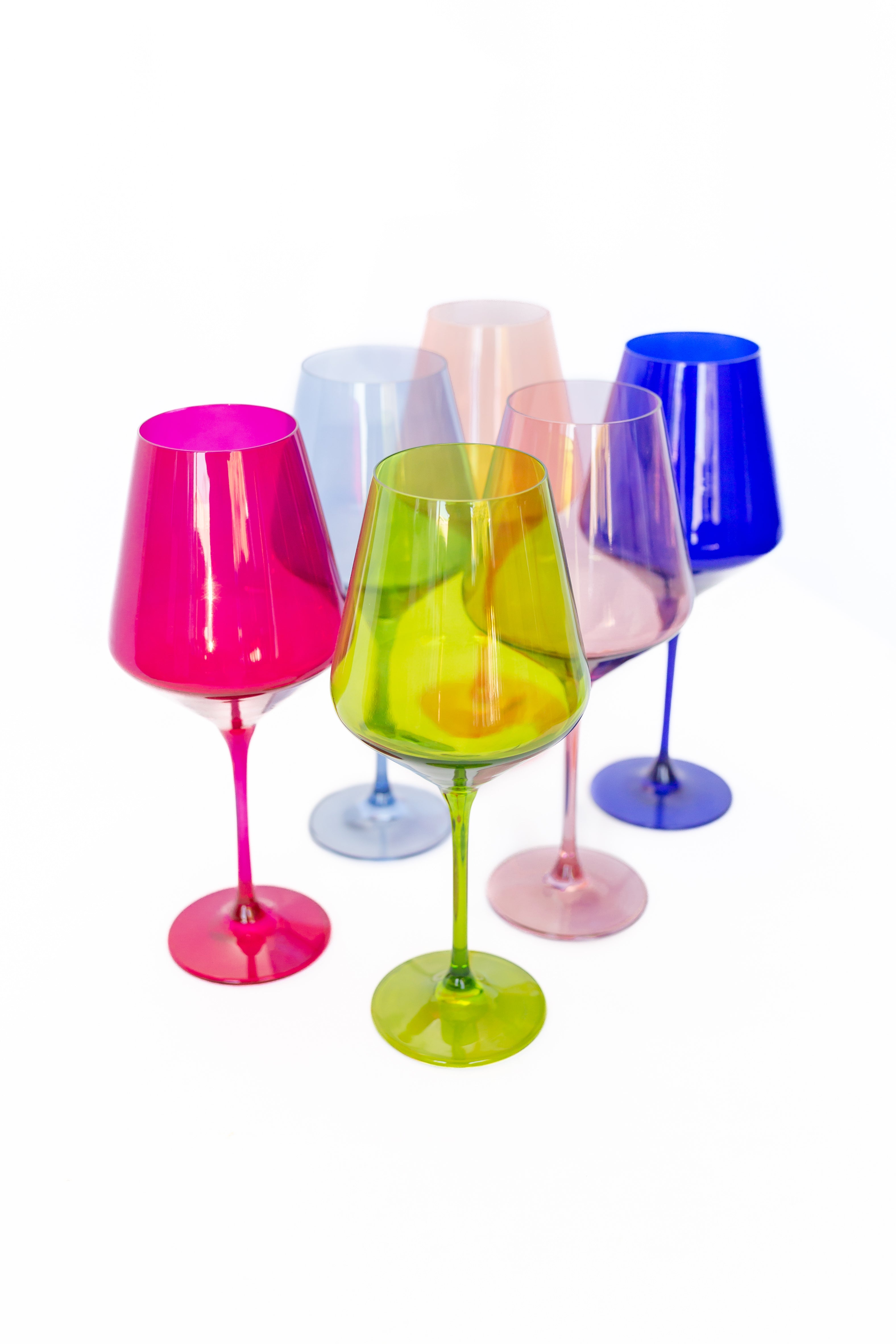 Estelle Colored Wine Stemware - Set of 6 {Mixed Set}