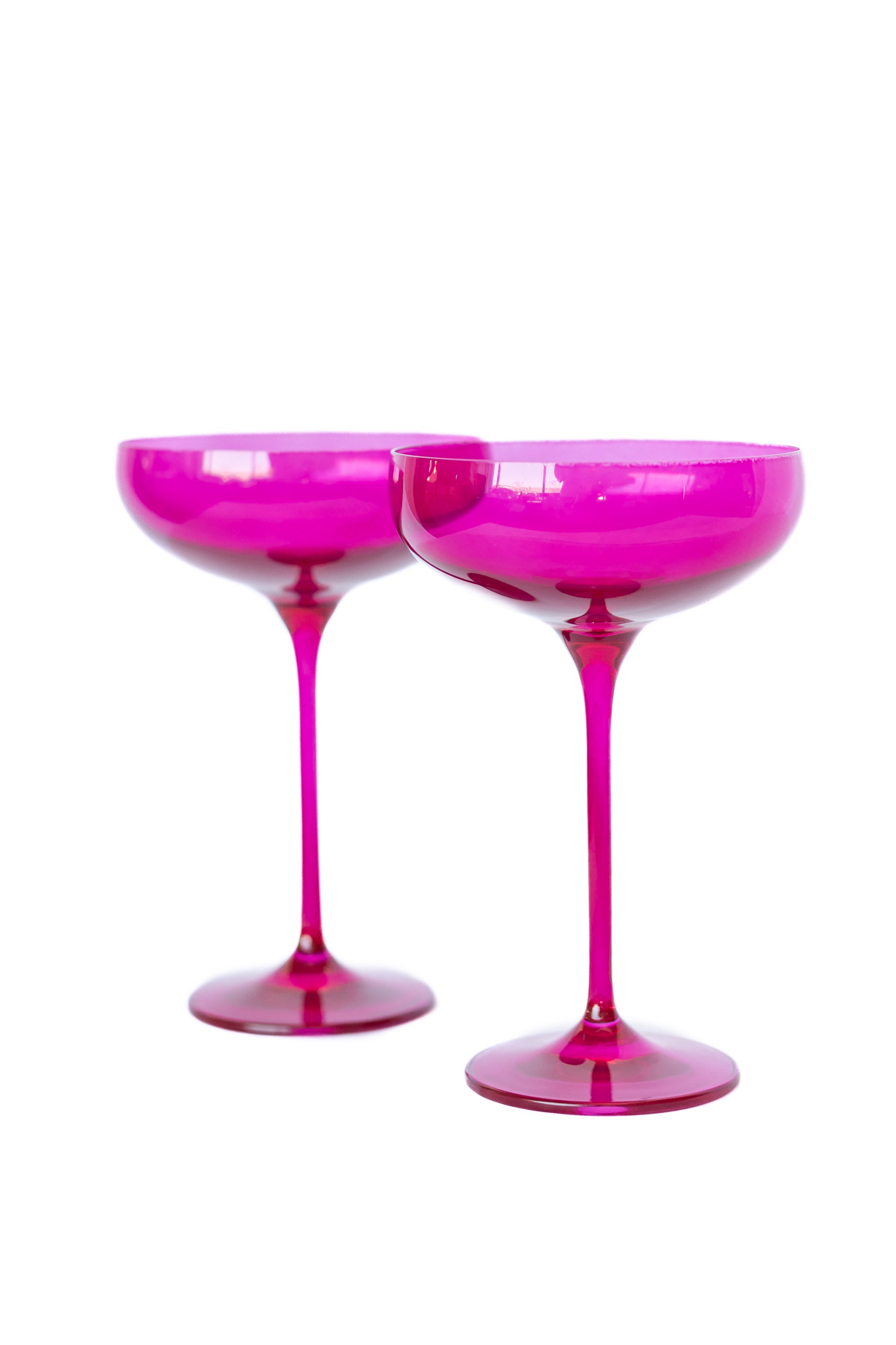 Estelle Colored Champagne Coupe Stemware - Set of 2 {Viva Magenta (Our Fuchsia)}