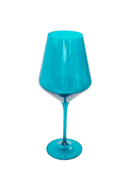 Estelle Colored Wine Stemware - Set of 2 {Teal}