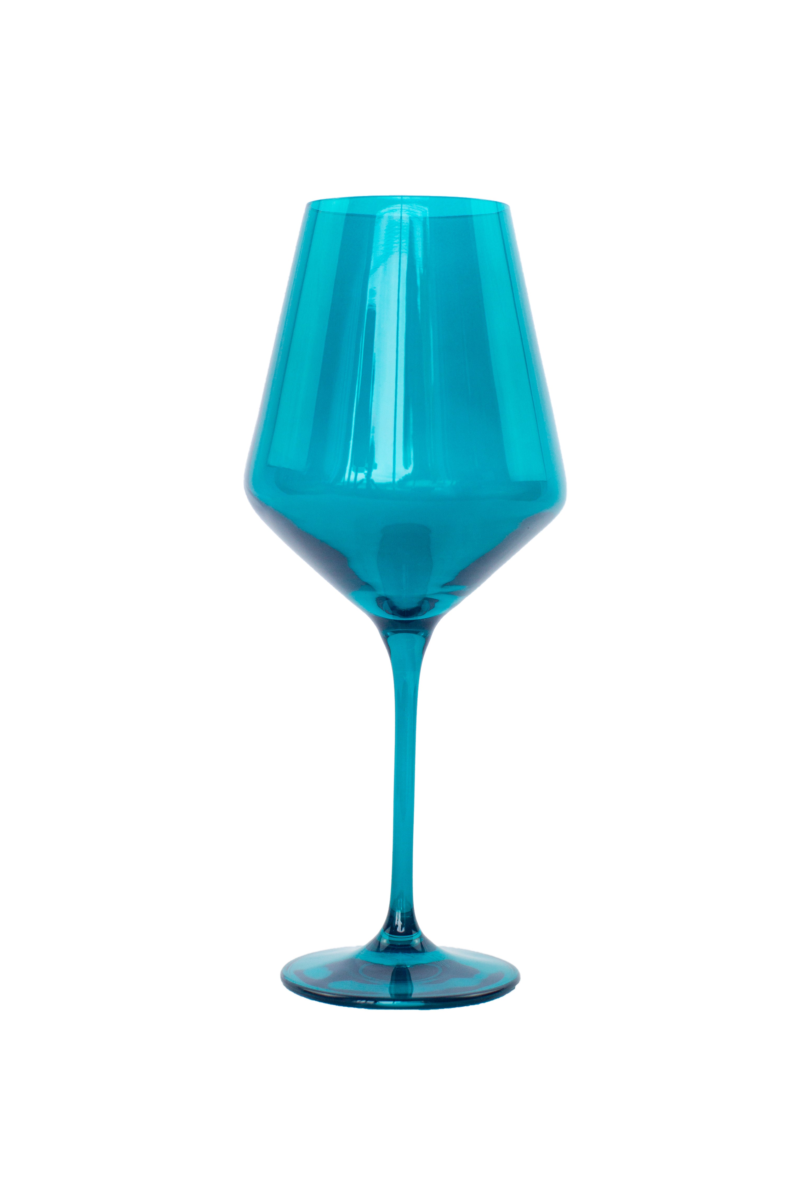 Estelle Colored Wine Stemware - Set of 2 {Teal}