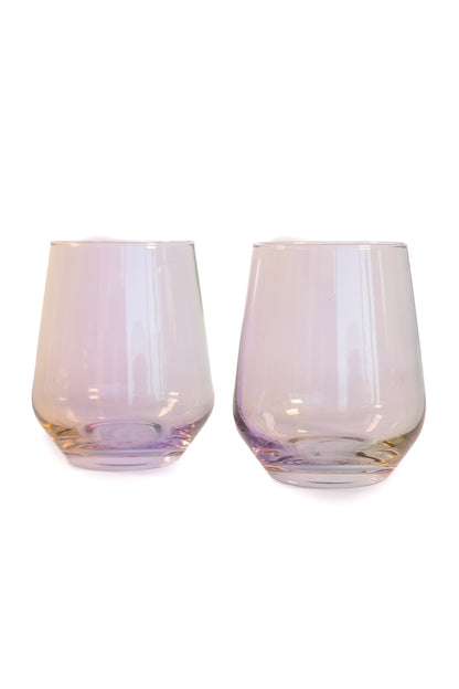 Estelle Colored Wine Stemless - Set of 2 {Iridescent}