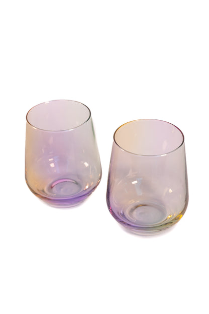 Estelle Colored Wine Stemless - Set of 2 {Iridescent}