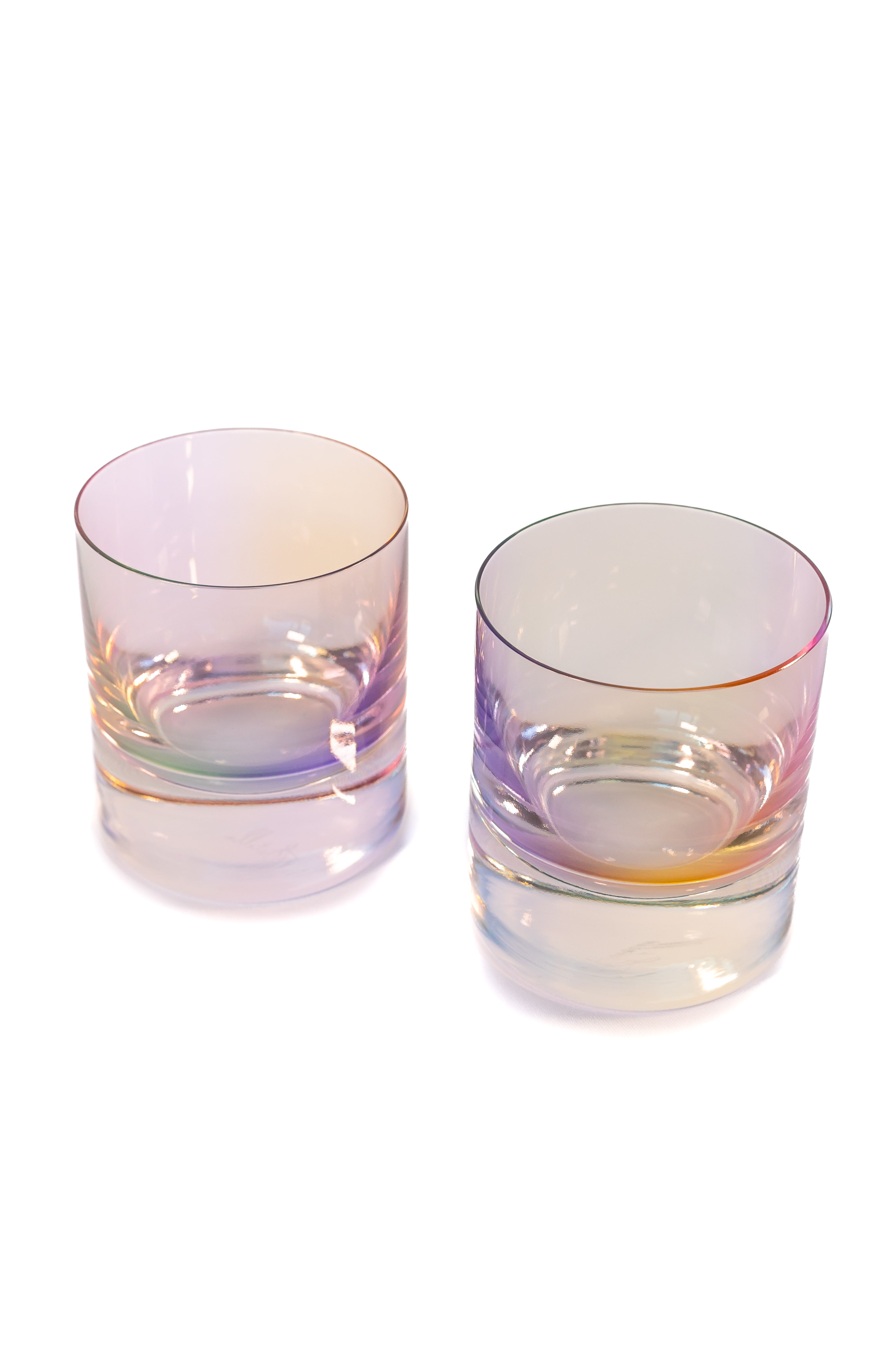 Estelle Colored Rocks Glass - Set of 2 {Iridescent}