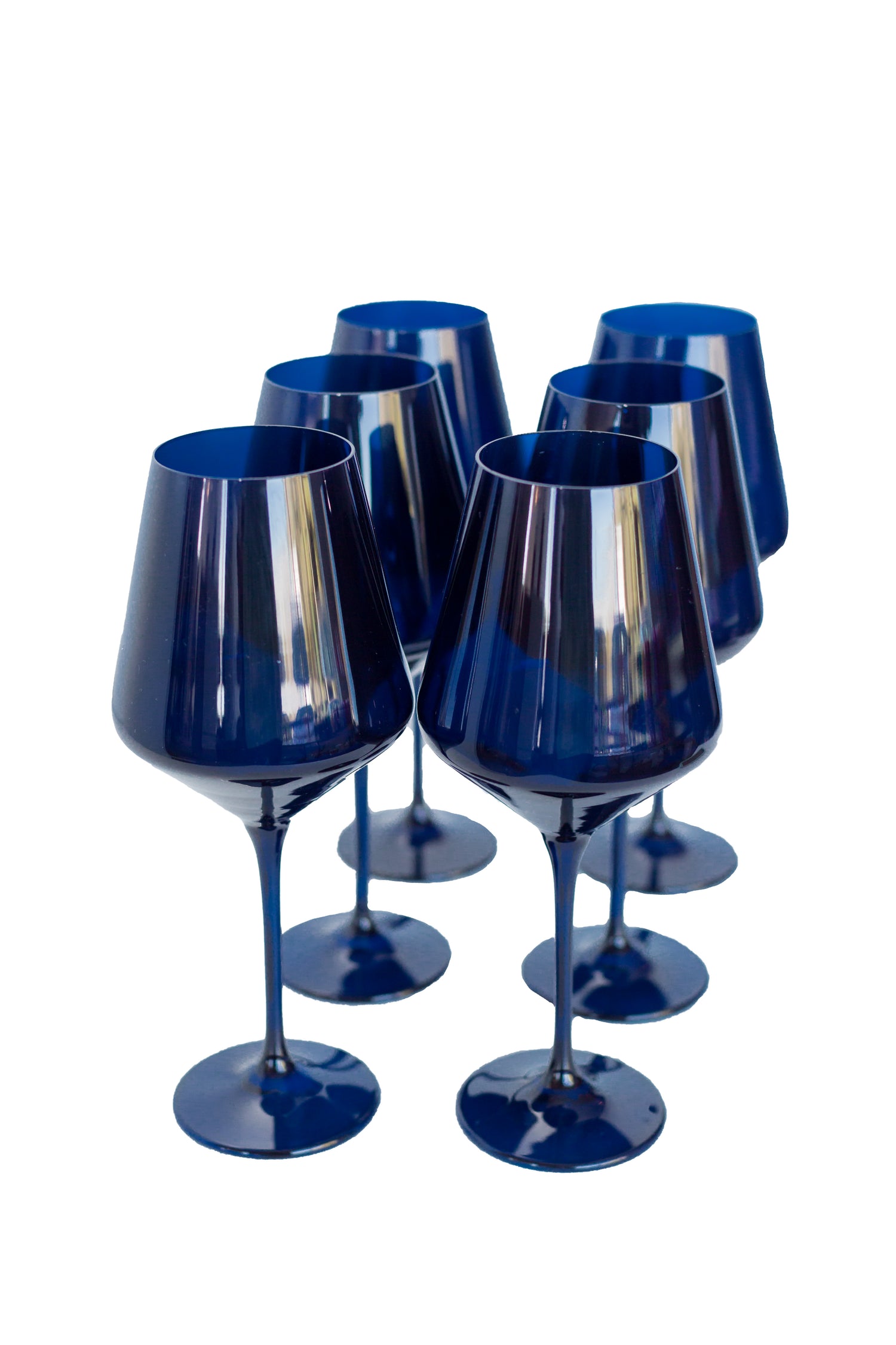 Estelle Colored Wine Stemware - Set of 6 {Midnight Blue}