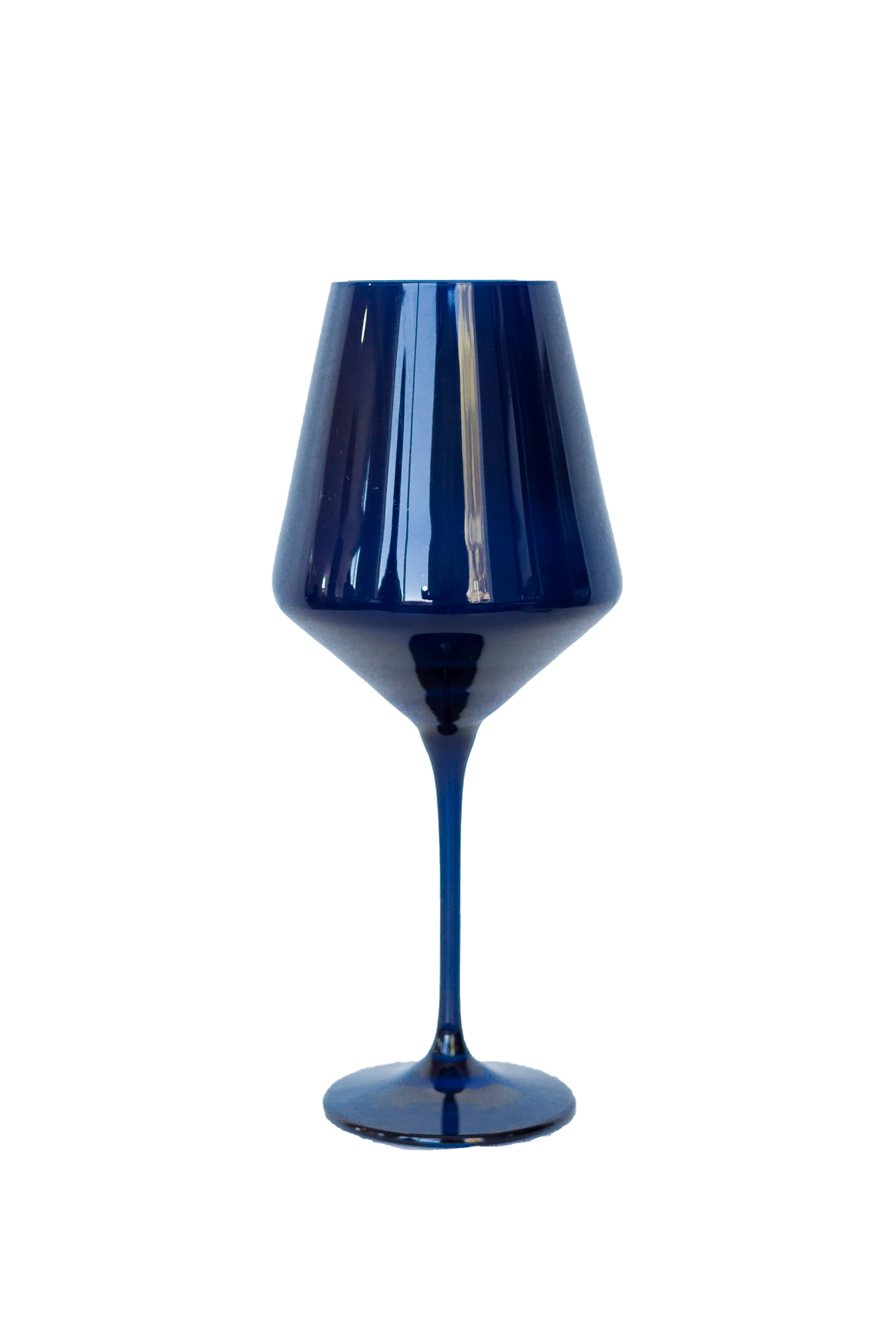 Estelle Colored Wine Stemware - Set of 2 {Midnight Blue}