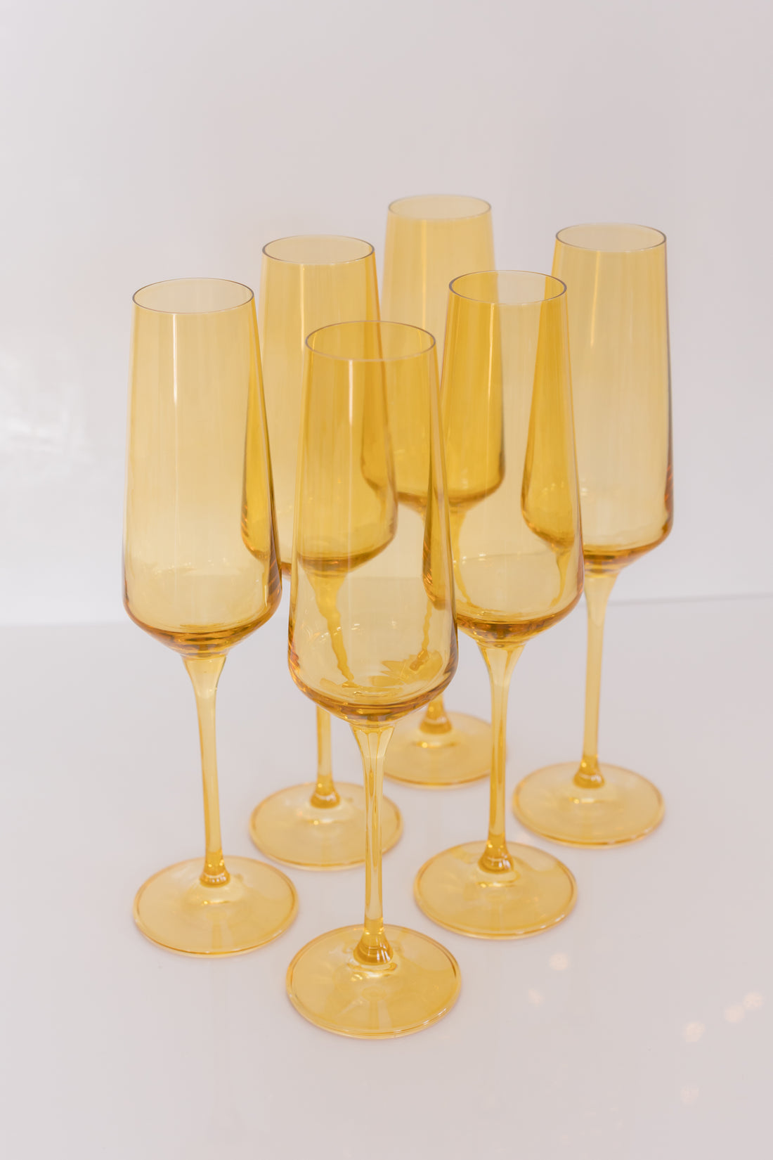 Estelle Colored Champagne Flute - Set of 6 {Yellow}