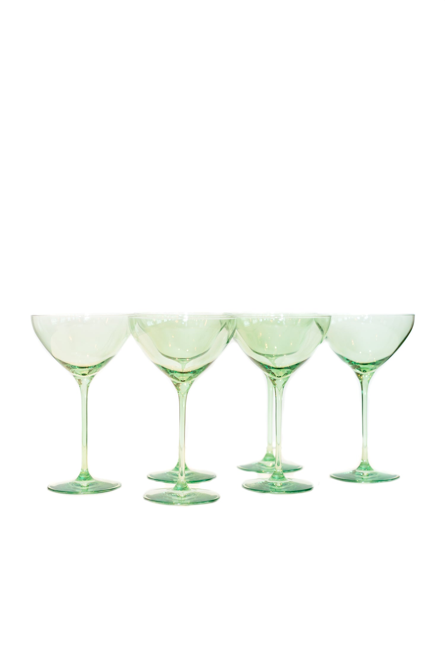 Estelle Colored Martini Glass - Set of 6 {Mint Green}