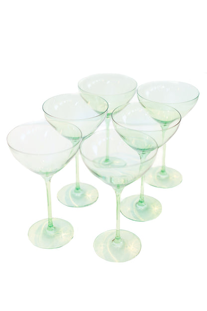 Estelle Colored Martini Glass - Set of 6 {Mint Green}