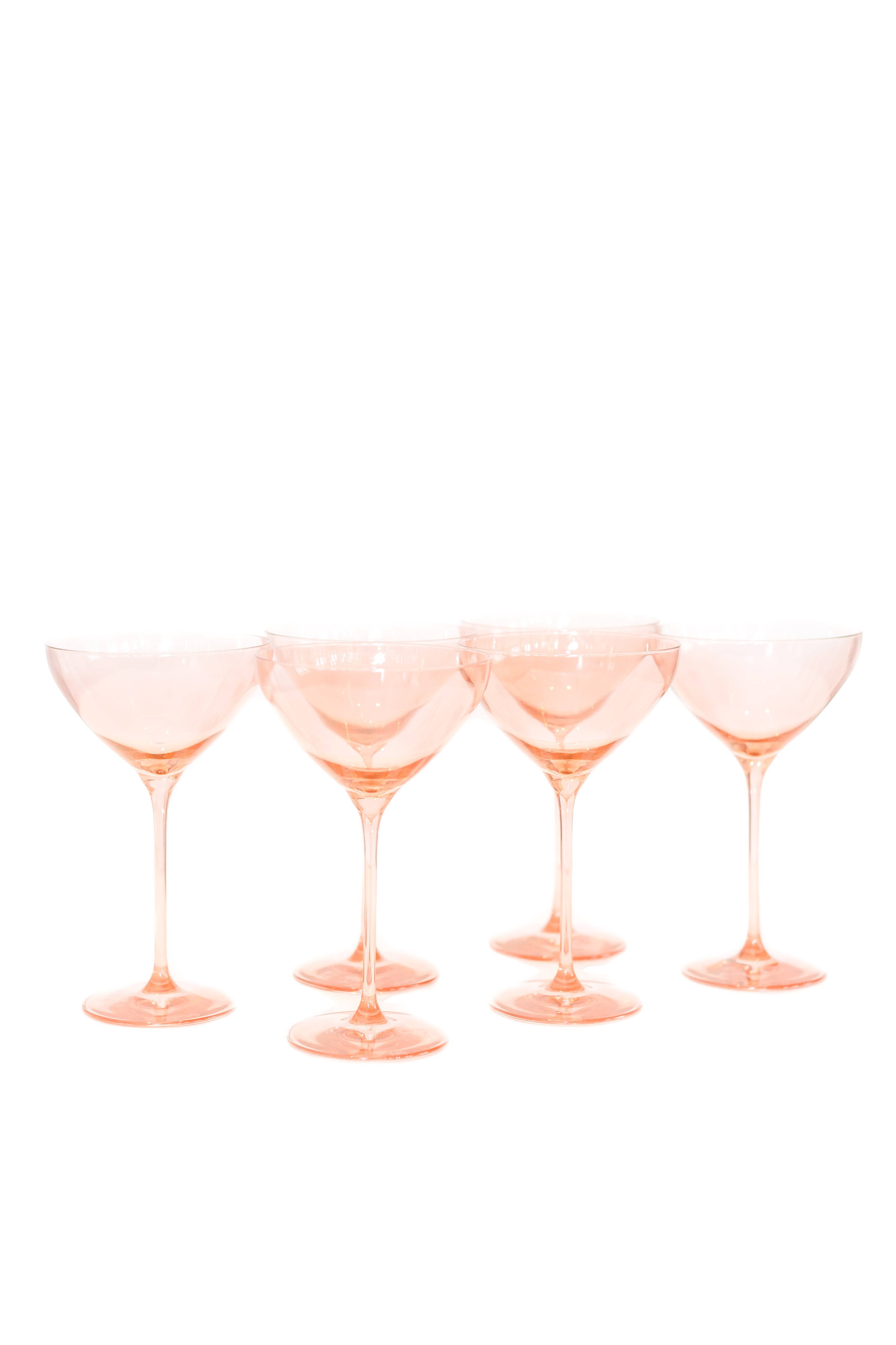 Estelle Colored Martini Glass - Set of 6 {Blush Pink}