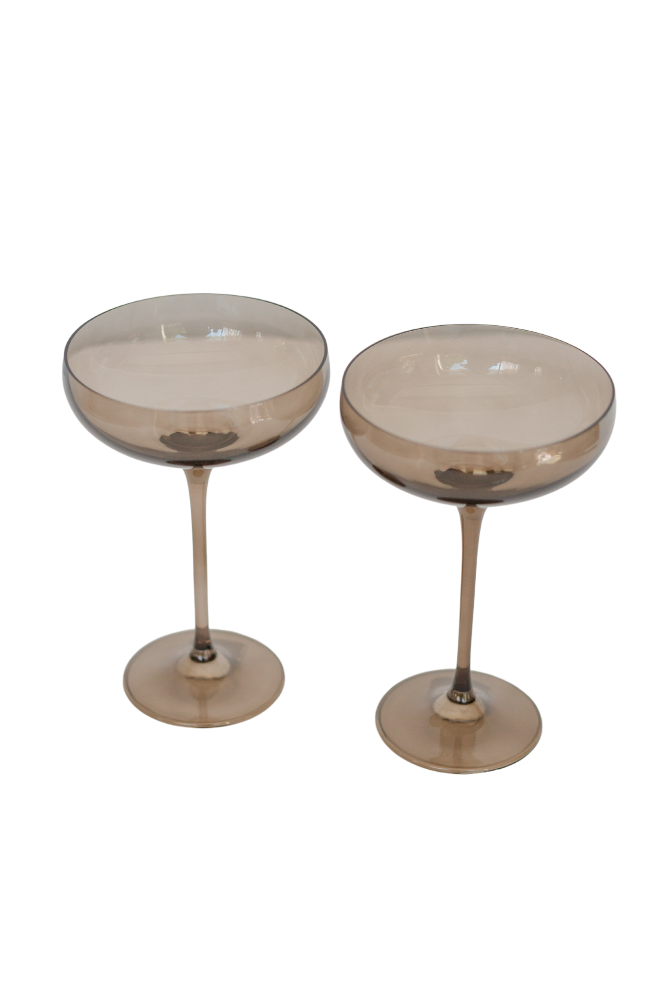 Estelle Colored Champagne Coupe Stemware - Set of 2 {Gray Smoke}