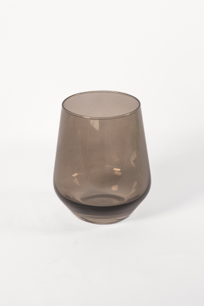 Estelle Colored Wine Stemless - Set of 6 {Gray Smoke}