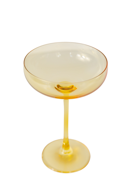 Estelle Colored Champagne Coupe Stemware - Set of 6 {Yellow}