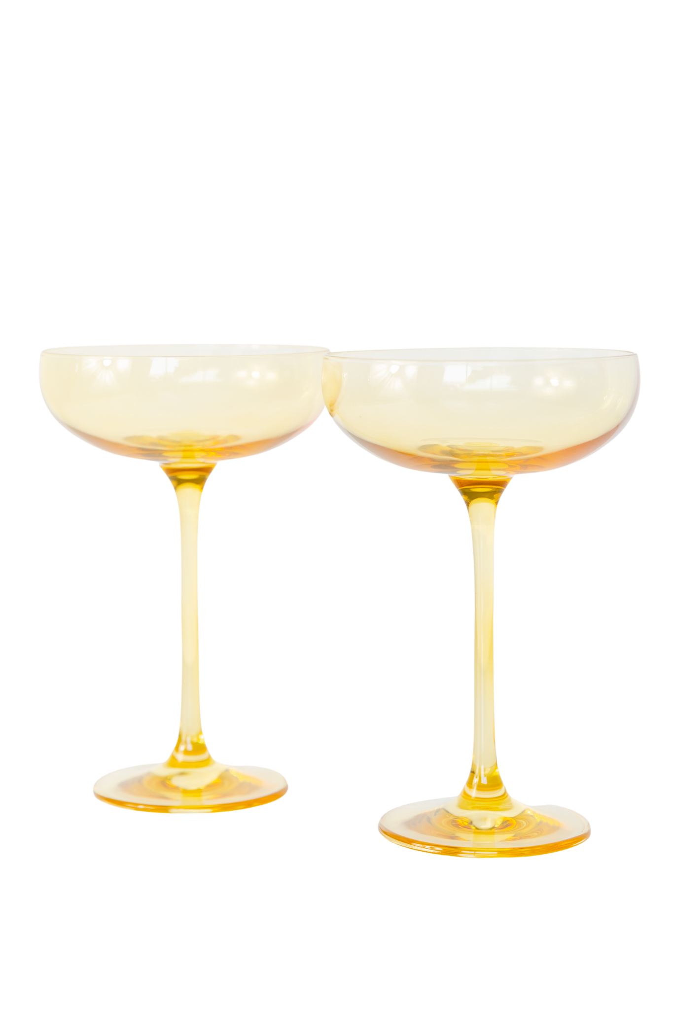 Estelle Colored Champagne Coupe Stemware - Set of 2 {Yellow}