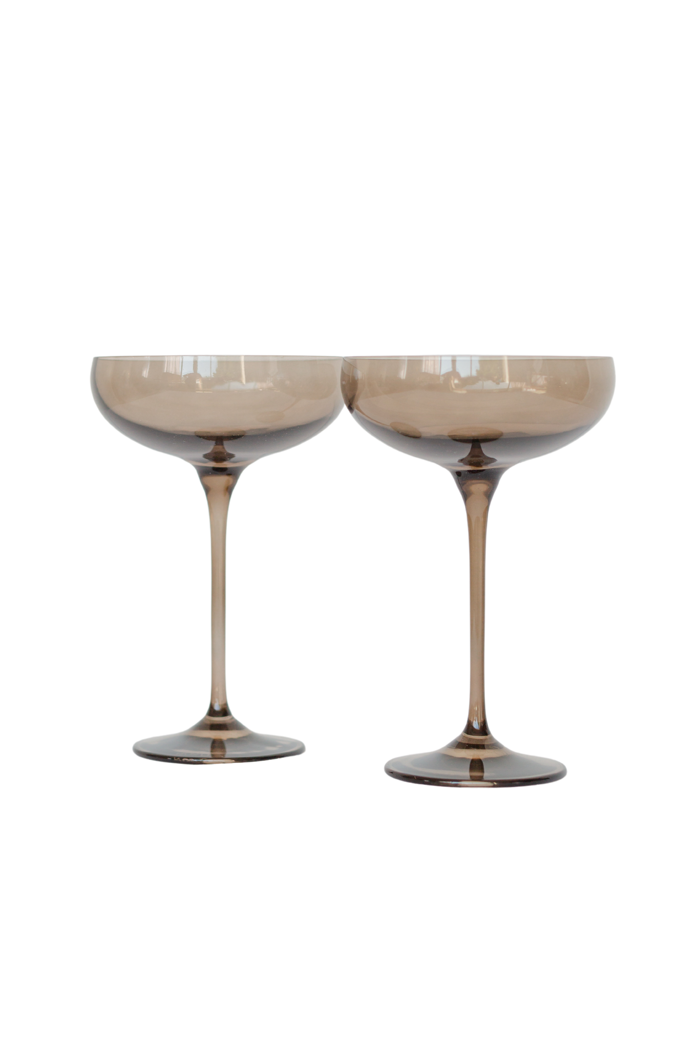 Estelle Colored Champagne Coupe Stemware - Set of 2 {Gray Smoke}