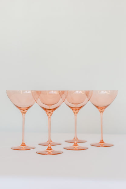 Estelle Colored Martini Glass - Set of 6 {Blush Pink}