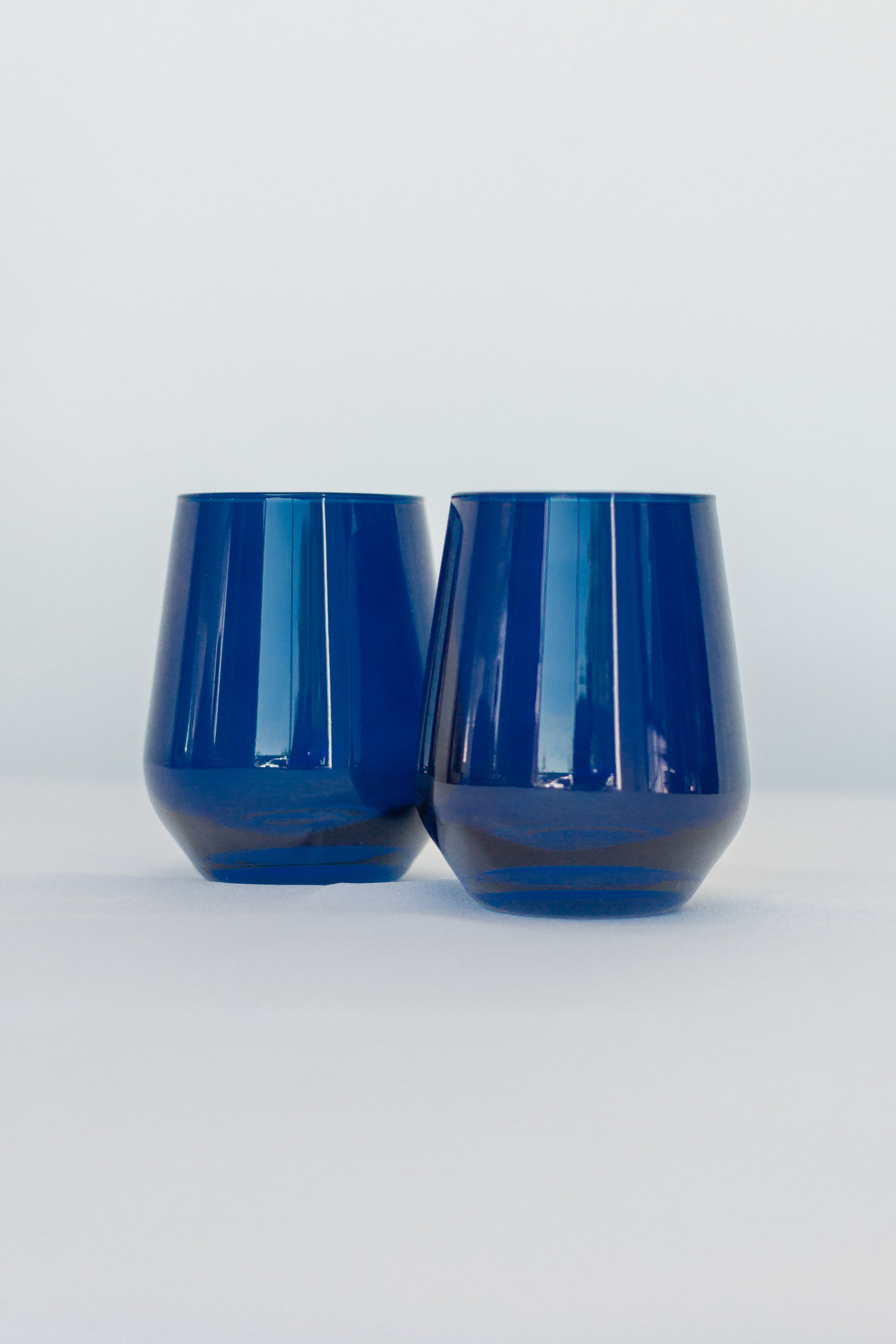 Estelle Colored Wine Stemless - Set of 2 {Midnight Blue}