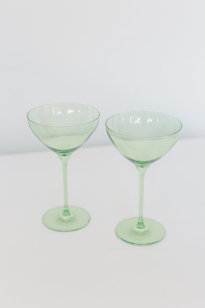 Estelle Colored Martini Glass - Set of 2 {Mint Green}