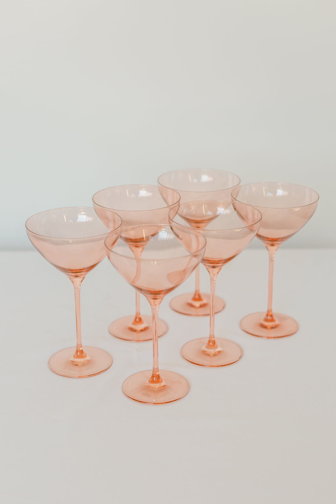 Estelle Colored Martini Glass - Set of 6 {Blush Pink}