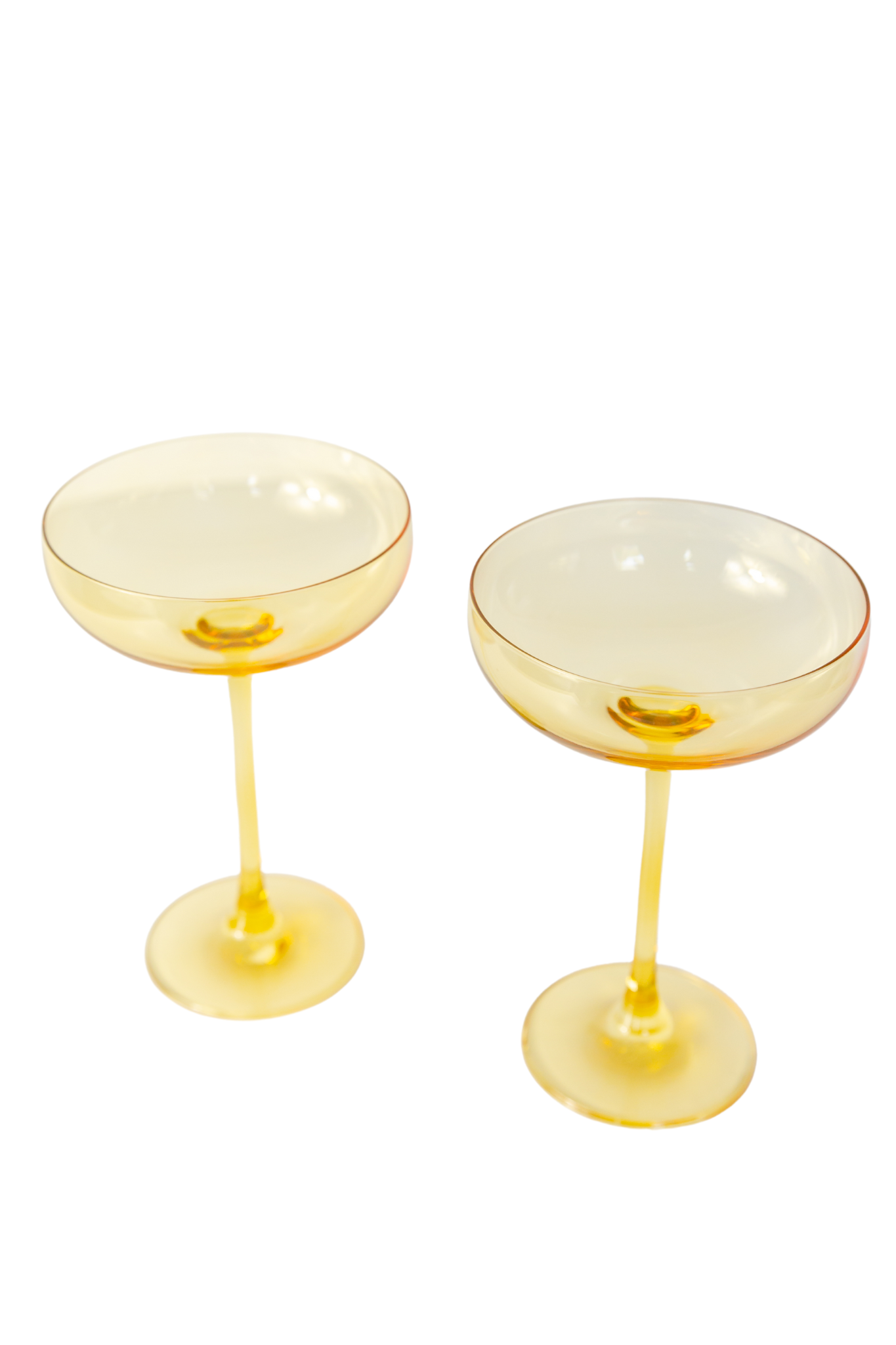 Estelle Colored Champagne Coupe Stemware - Set of 2 {Yellow}