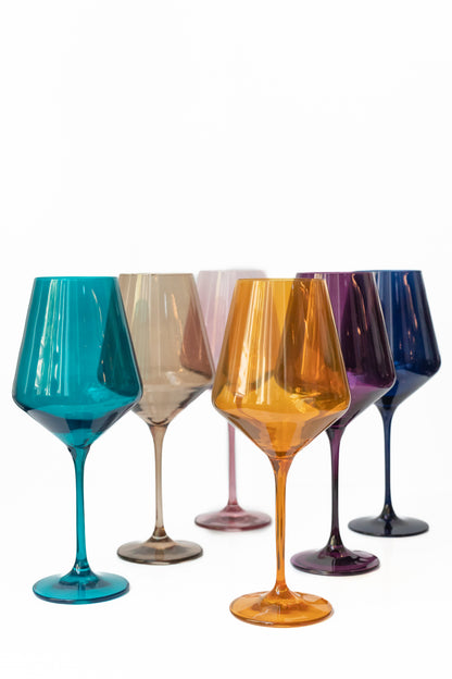 Estelle Colored Wine Stemware - Set of 6 {Fall Mixed Set}