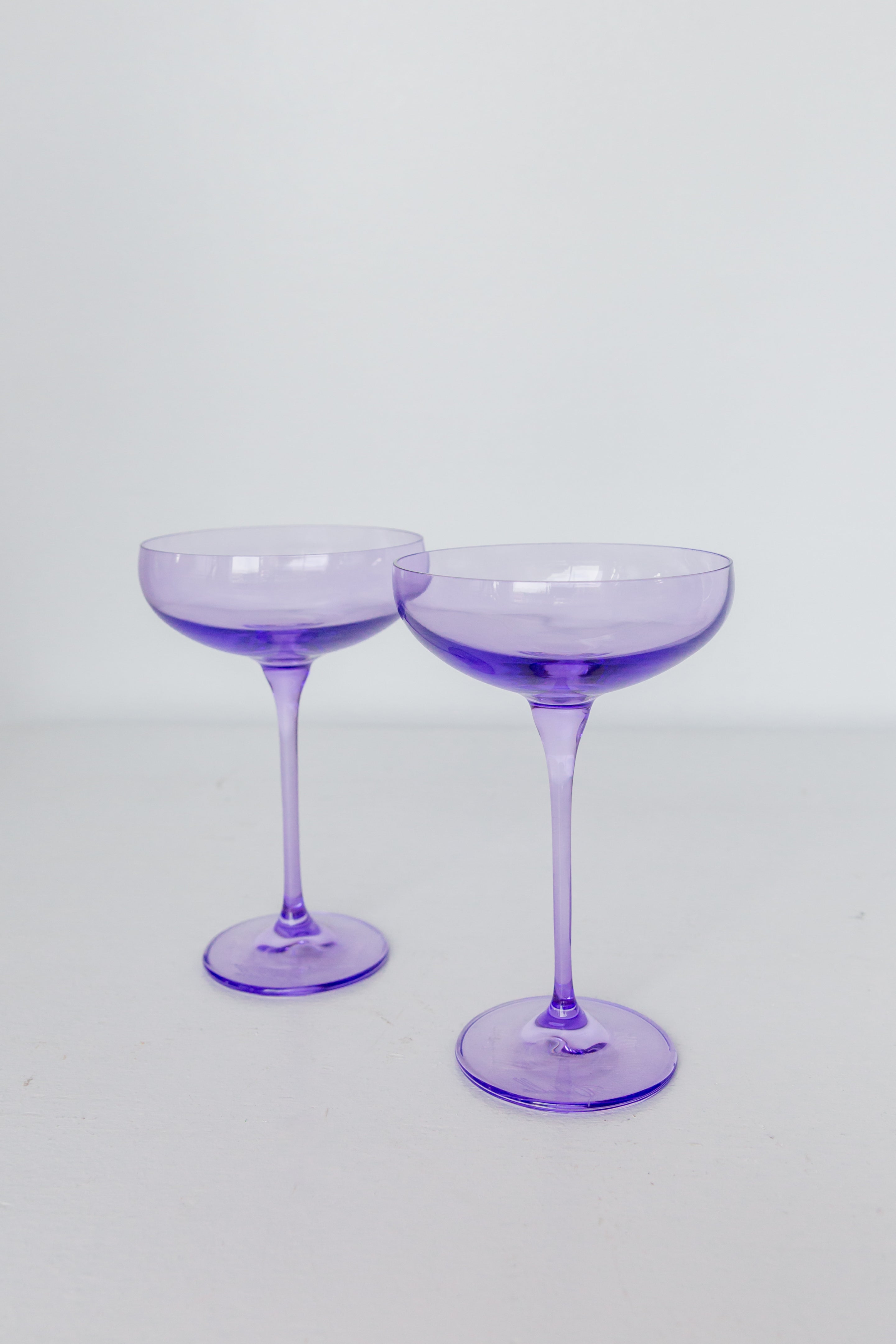 Estelle Colored Champagne Coupe Stemware - Set of 2 {Lavender}