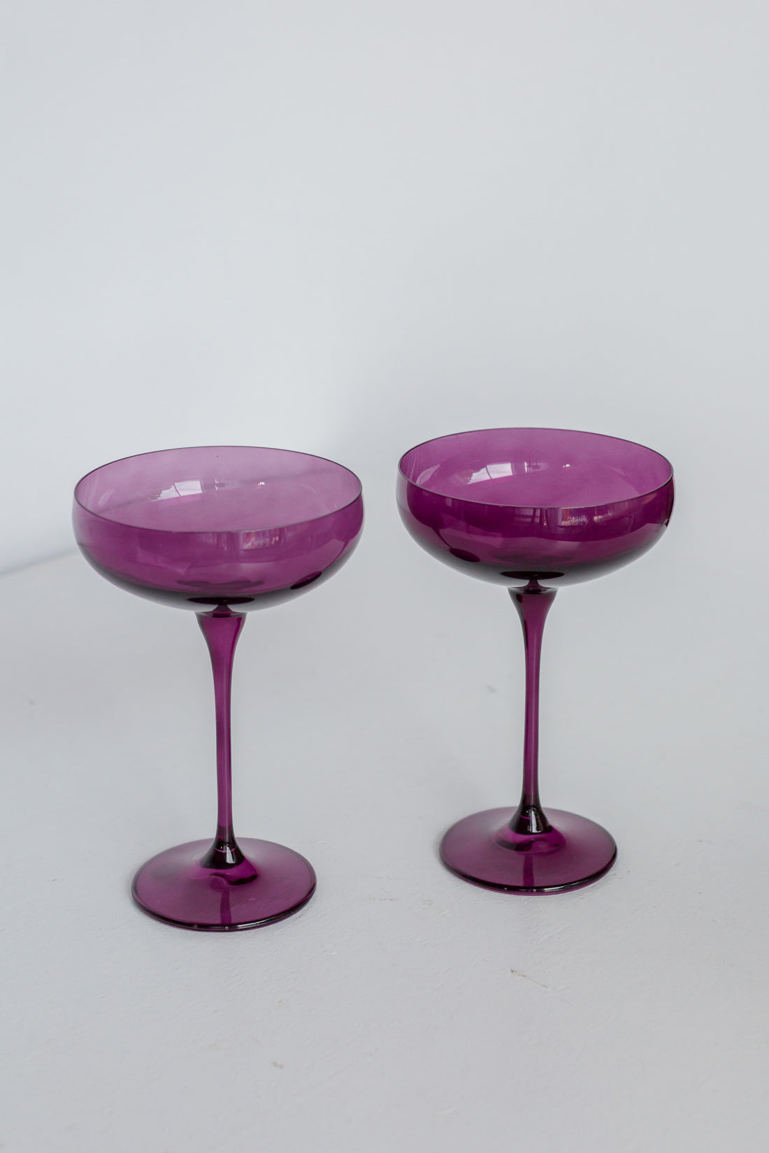 Estelle Colored Champagne Coupe Stemware - Set of 2 {Amethyst}