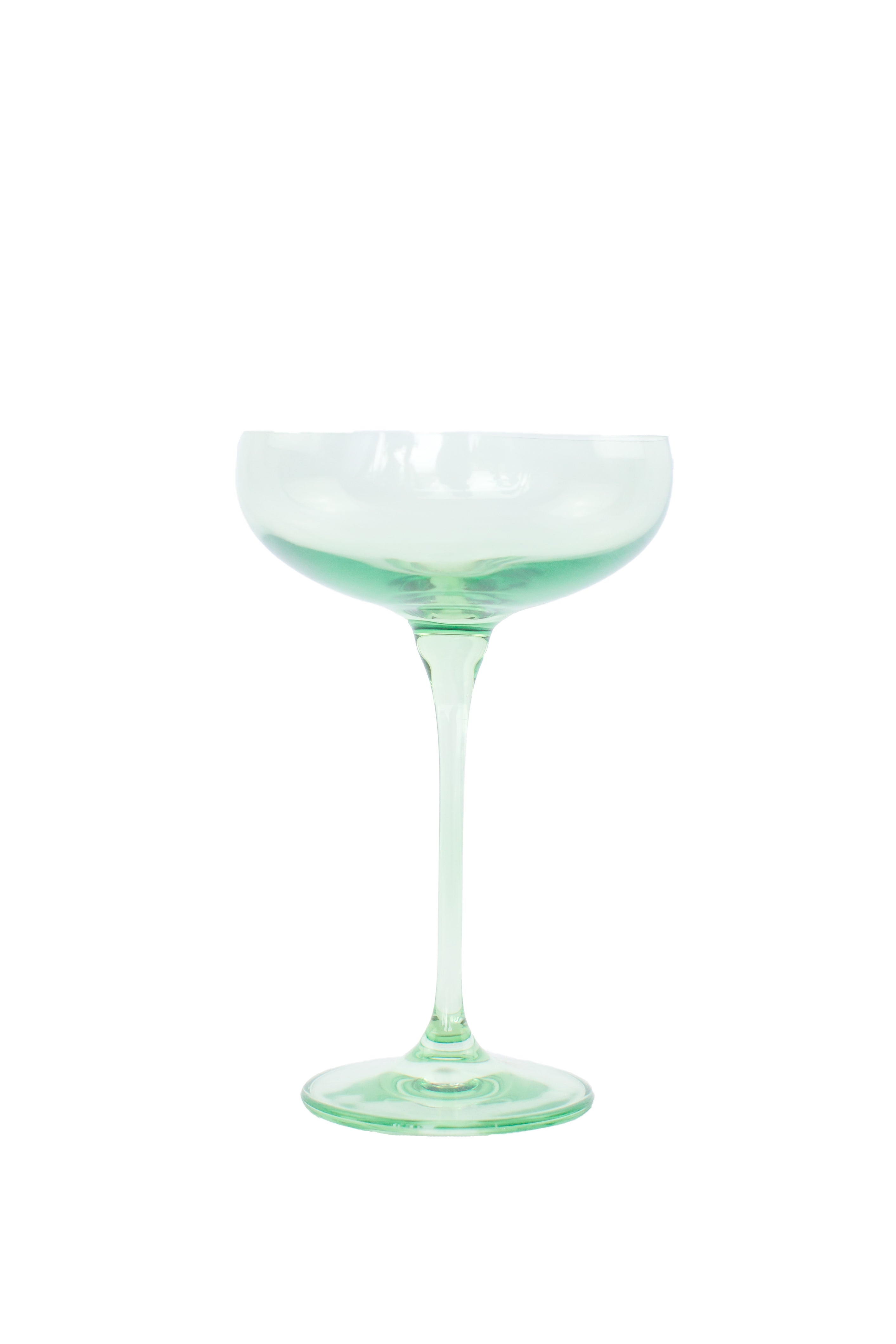 Estelle Colored Champagne Coupe Stemware - Set of 2 {Mint Green}