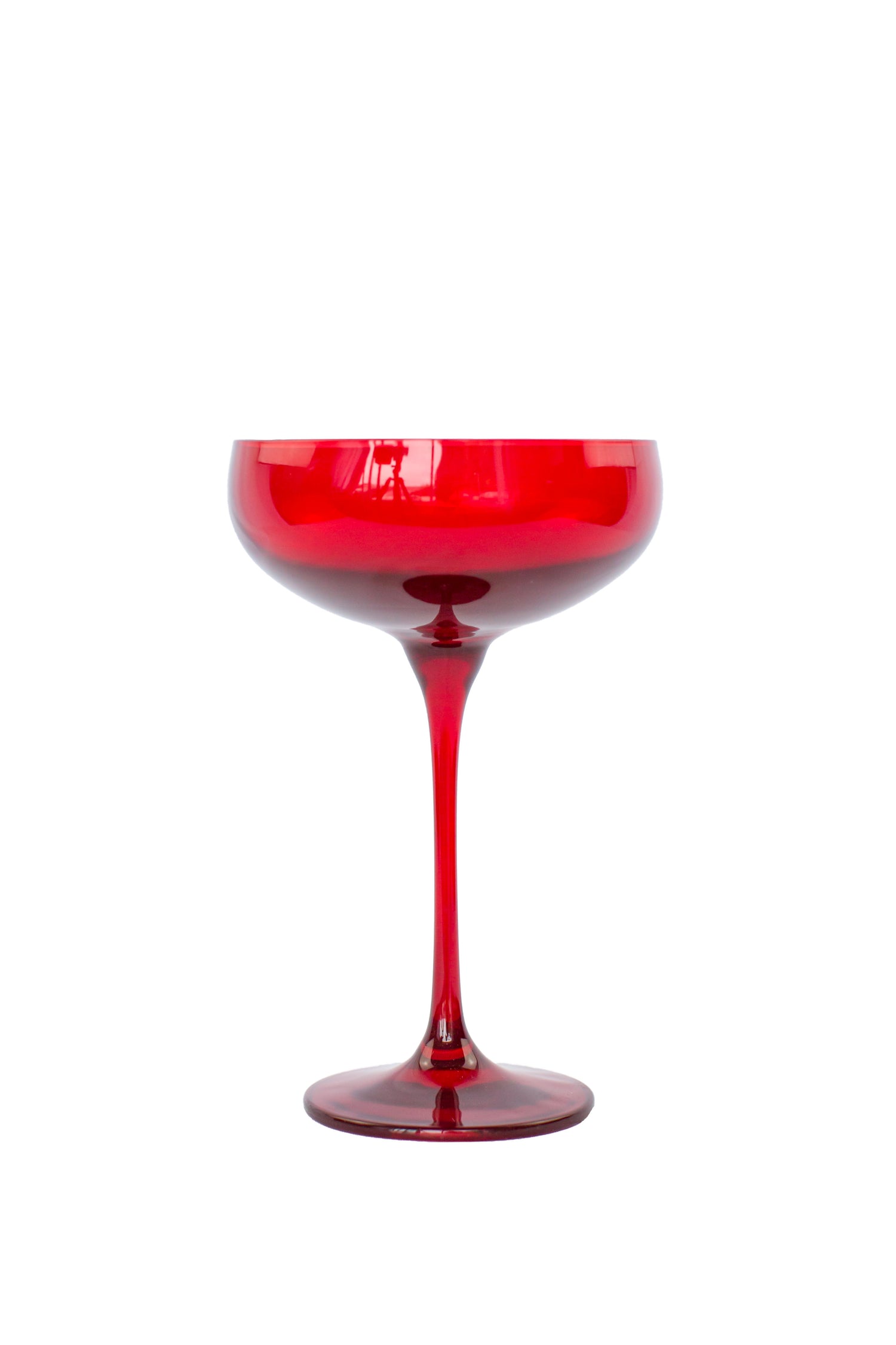 Estelle Colored Champagne Coupe Stemware - Set of 6 {Red}