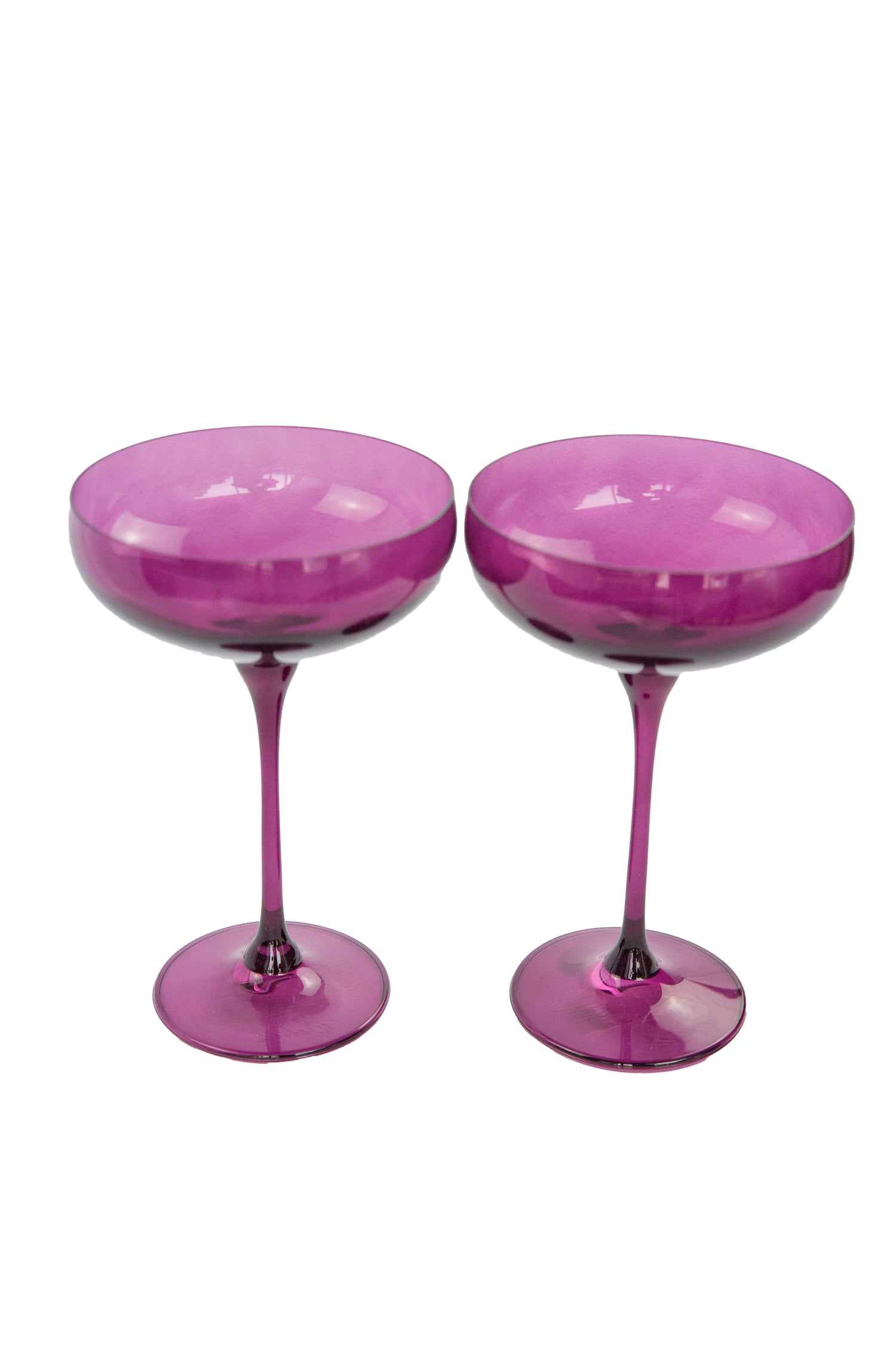 Estelle Colored Champagne Coupe Stemware - Set of 2 {Amethyst}