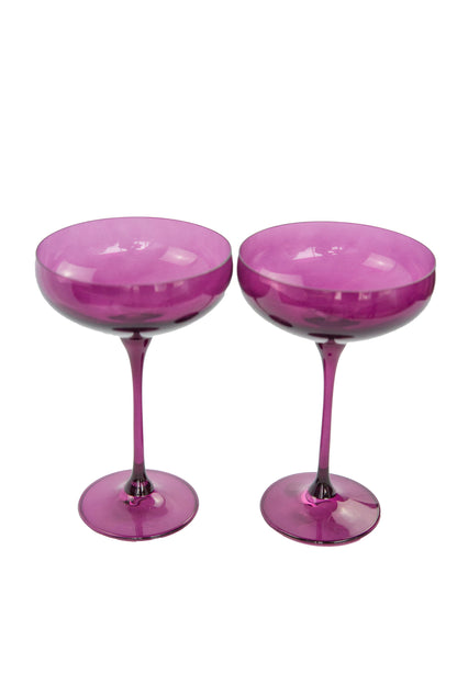 Estelle Colored Champagne Coupe Stemware - Set of 2 {Amethyst}