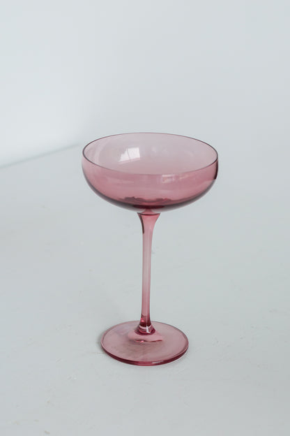 Estelle Colored Champagne Coupe Stemware - Set of 6 {Rose}