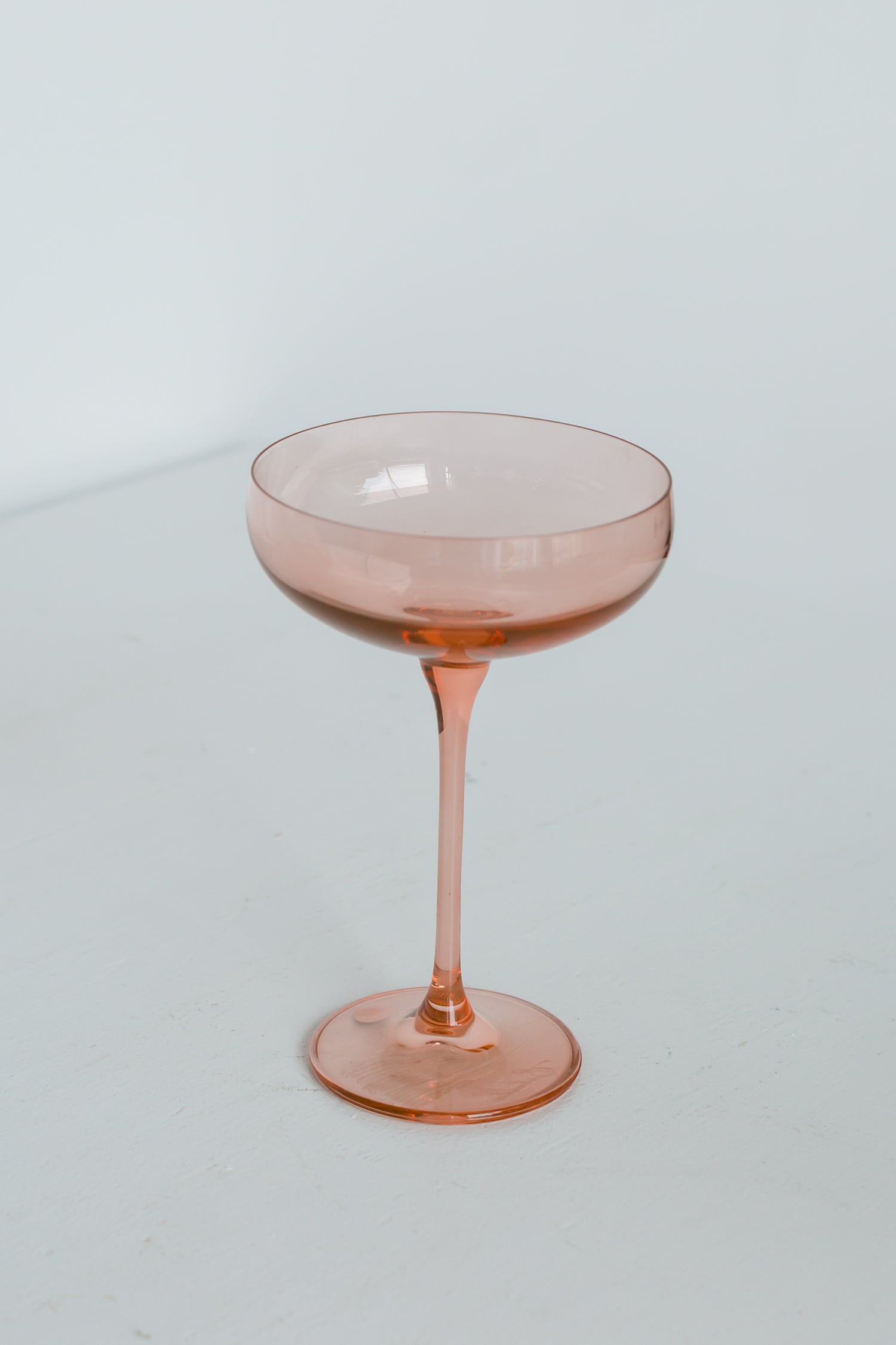 Estelle Colored Champagne Coupe Stemware - Set of 6 {Blush Pink}