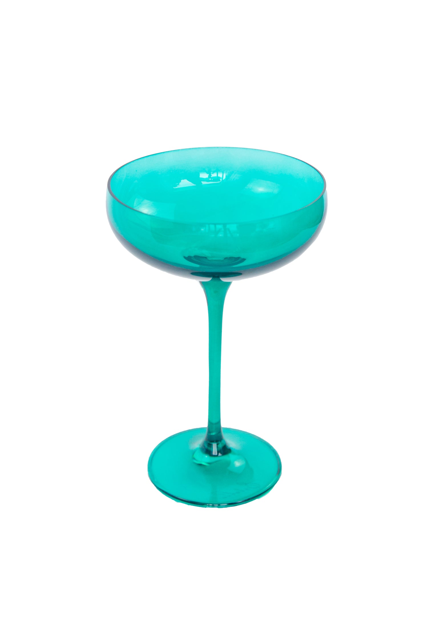 Estelle Colored Champagne Coupe Stemware - Set of 6 {Emerald Green}