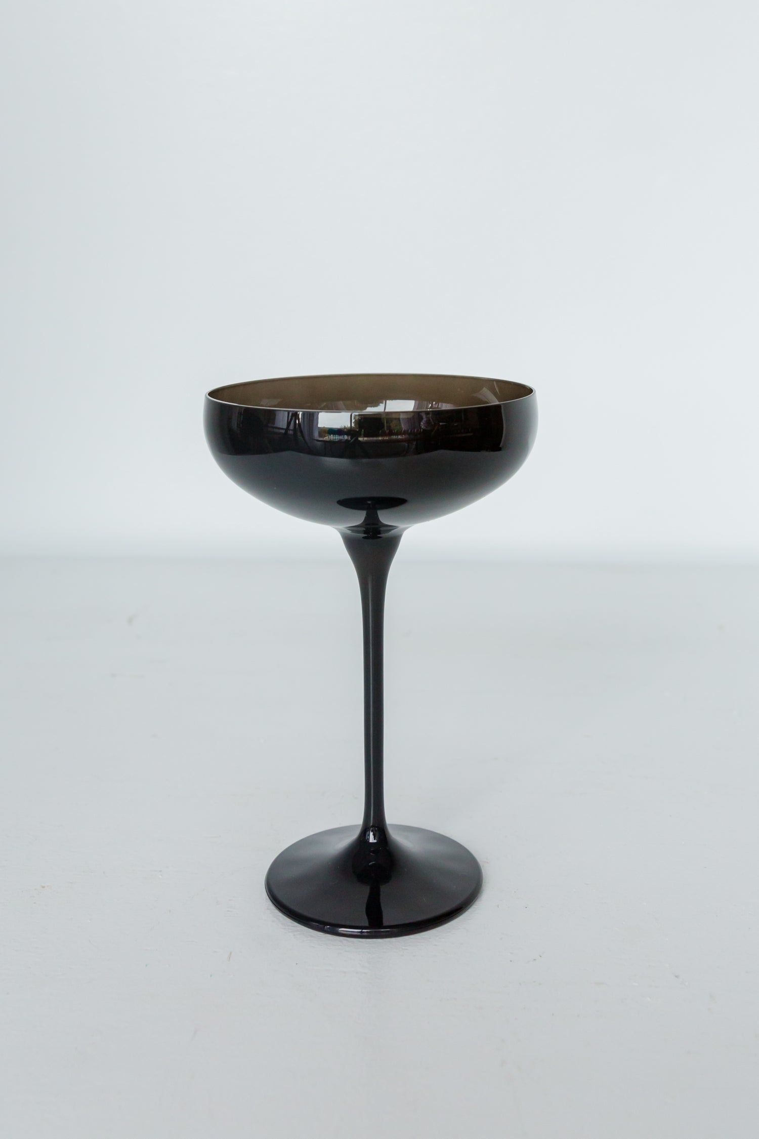 Estelle Colored Champagne Coupe Stemware - Set of 2 {Black Onyx}