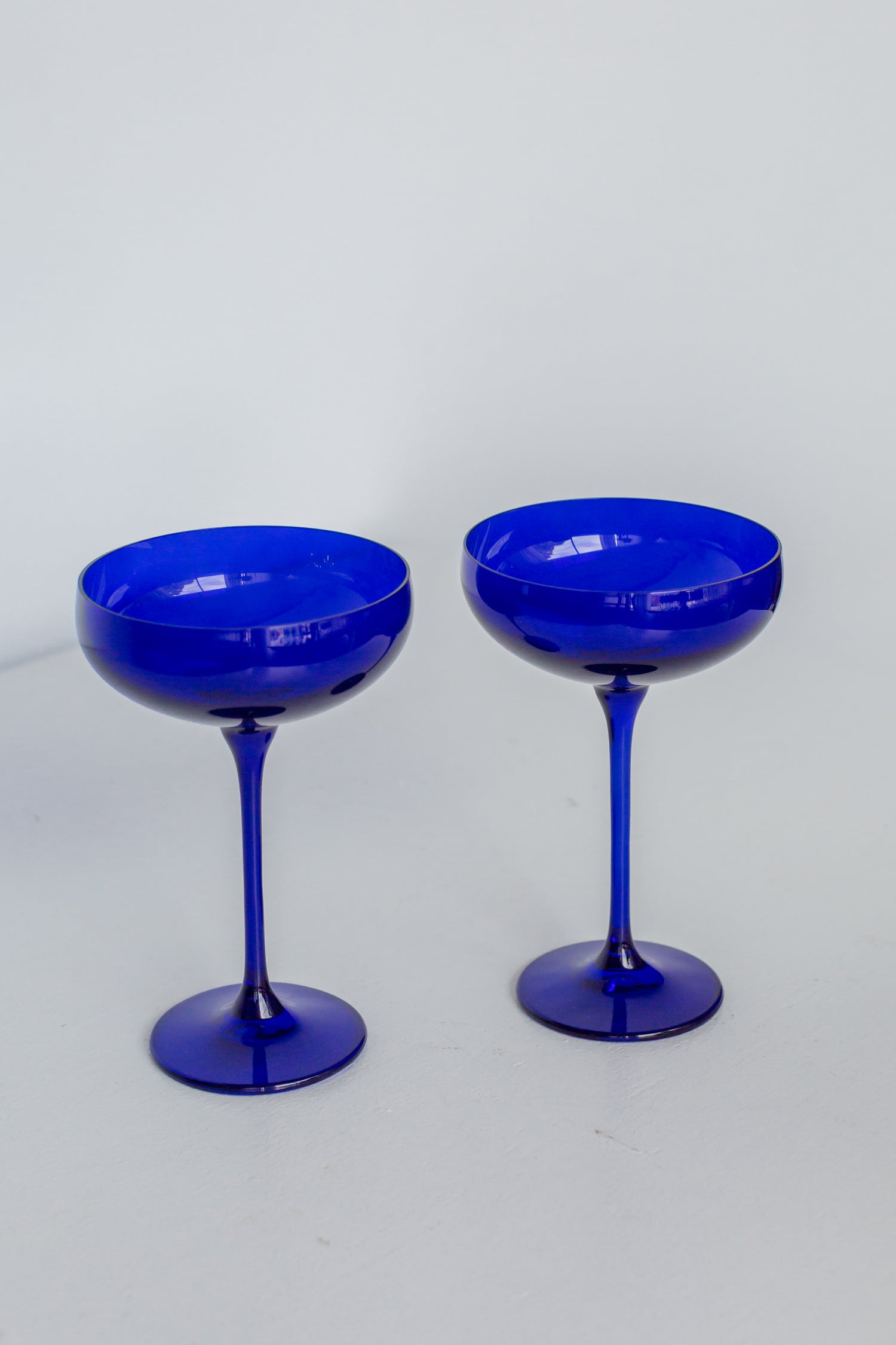 Estelle Colored Champagne Coupe Stemware - Set of 2 {Royal Blue}