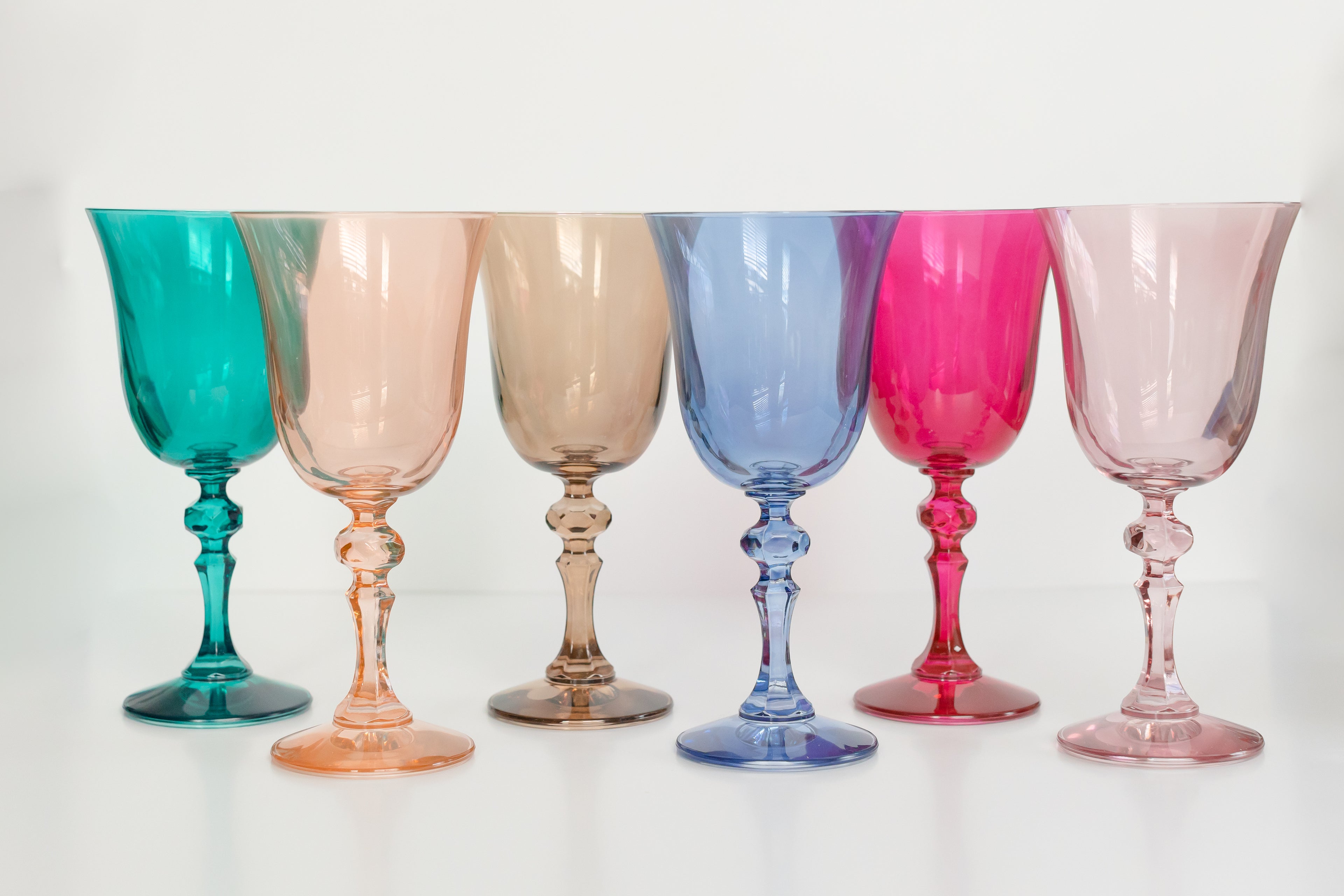 Estelle Colored Regal Goblet - Set of 6 {Pastel Mixed Set}