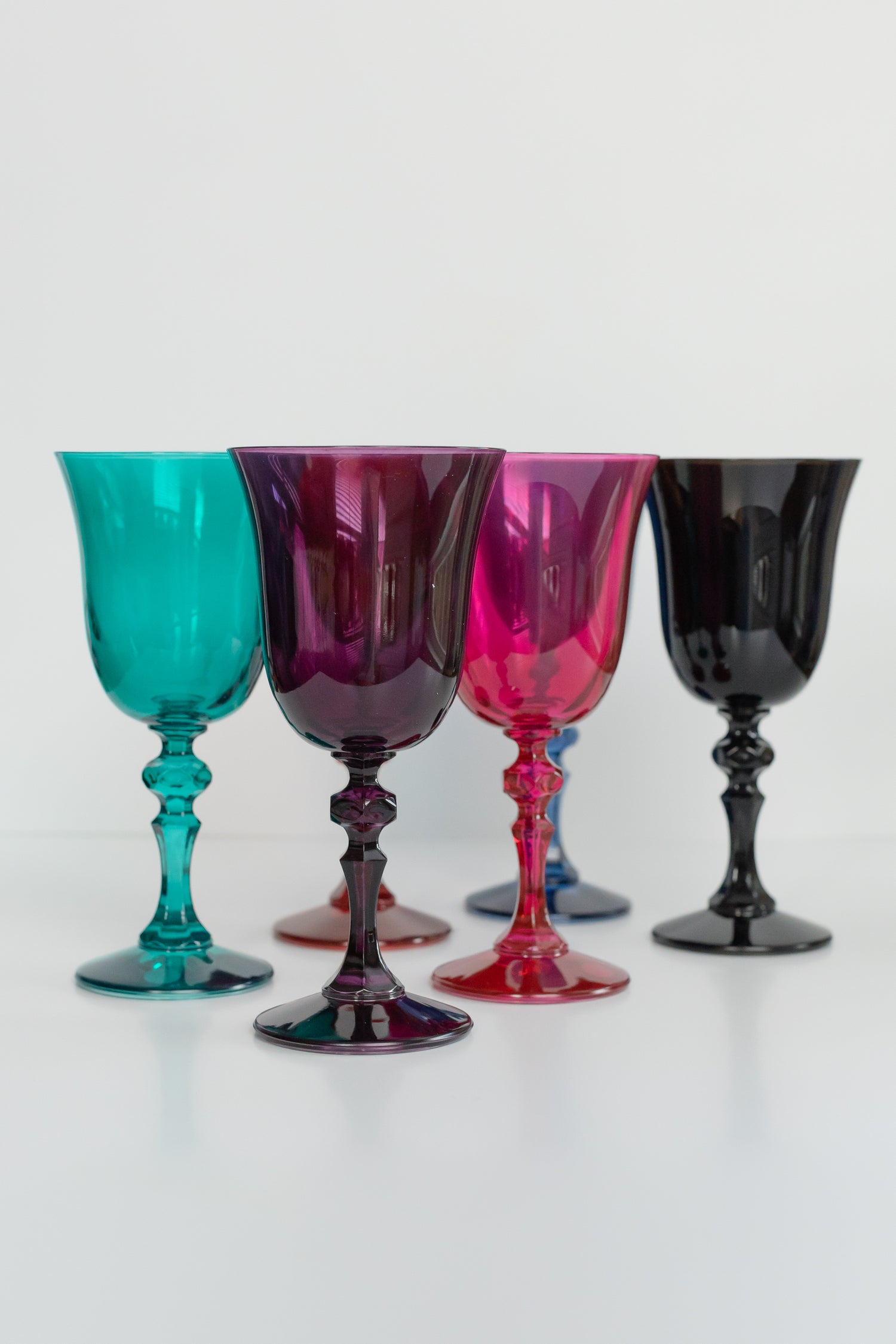 Estelle Colored Regal Goblet - Set of 6 {Jewel Toned Mixed Set}