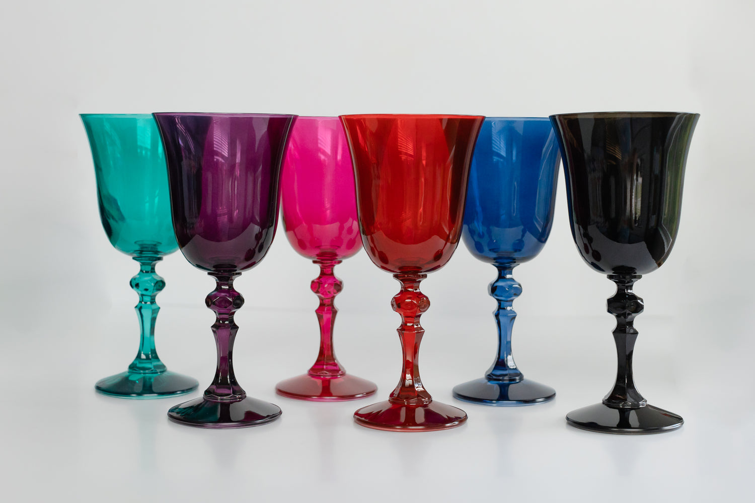 Estelle Colored Regal Goblet - Set of 6 {Jewel Toned Mixed Set}