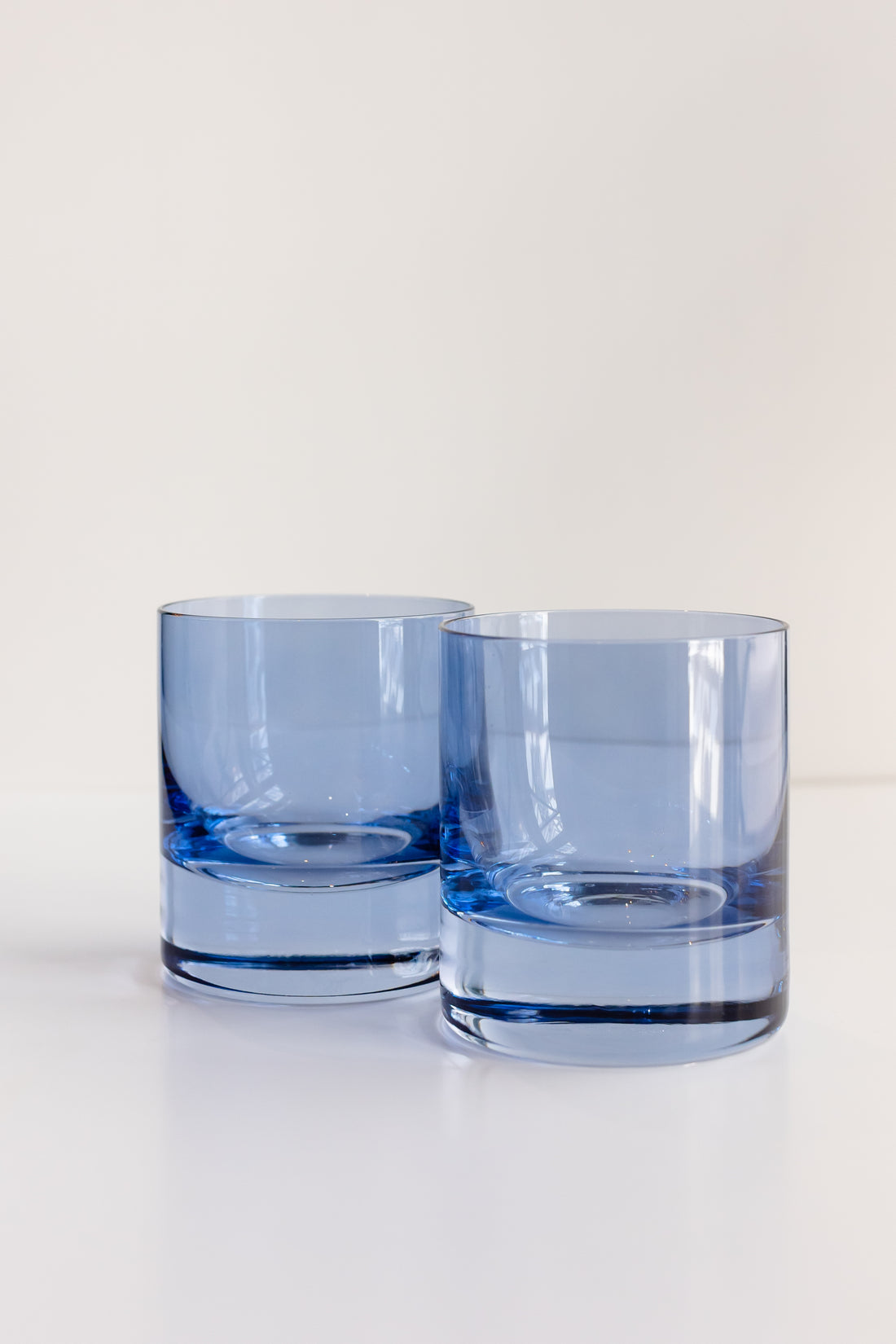 Estelle Colored Rocks Glass - Set of 2 {Cobalt Blue}