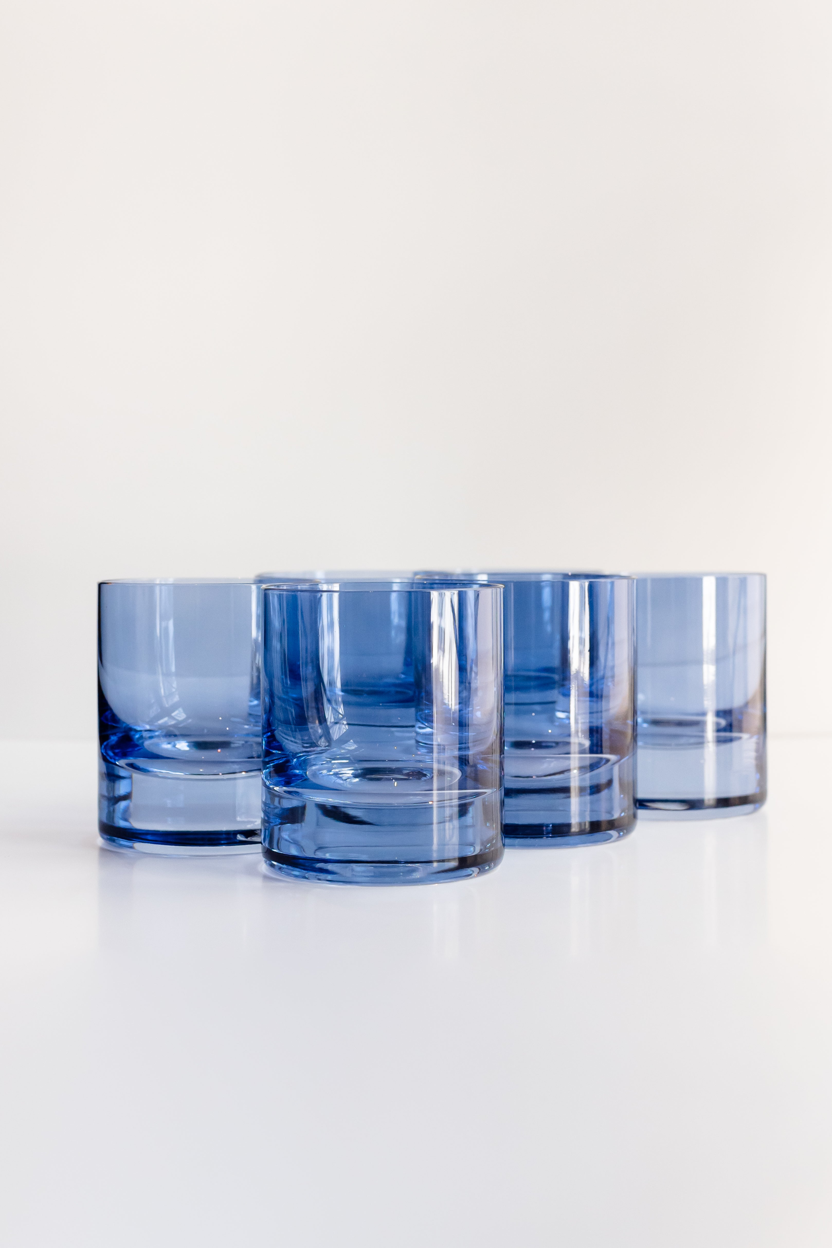 Estelle Colored Rocks Glass - Set of 6 {Cobalt Blue}